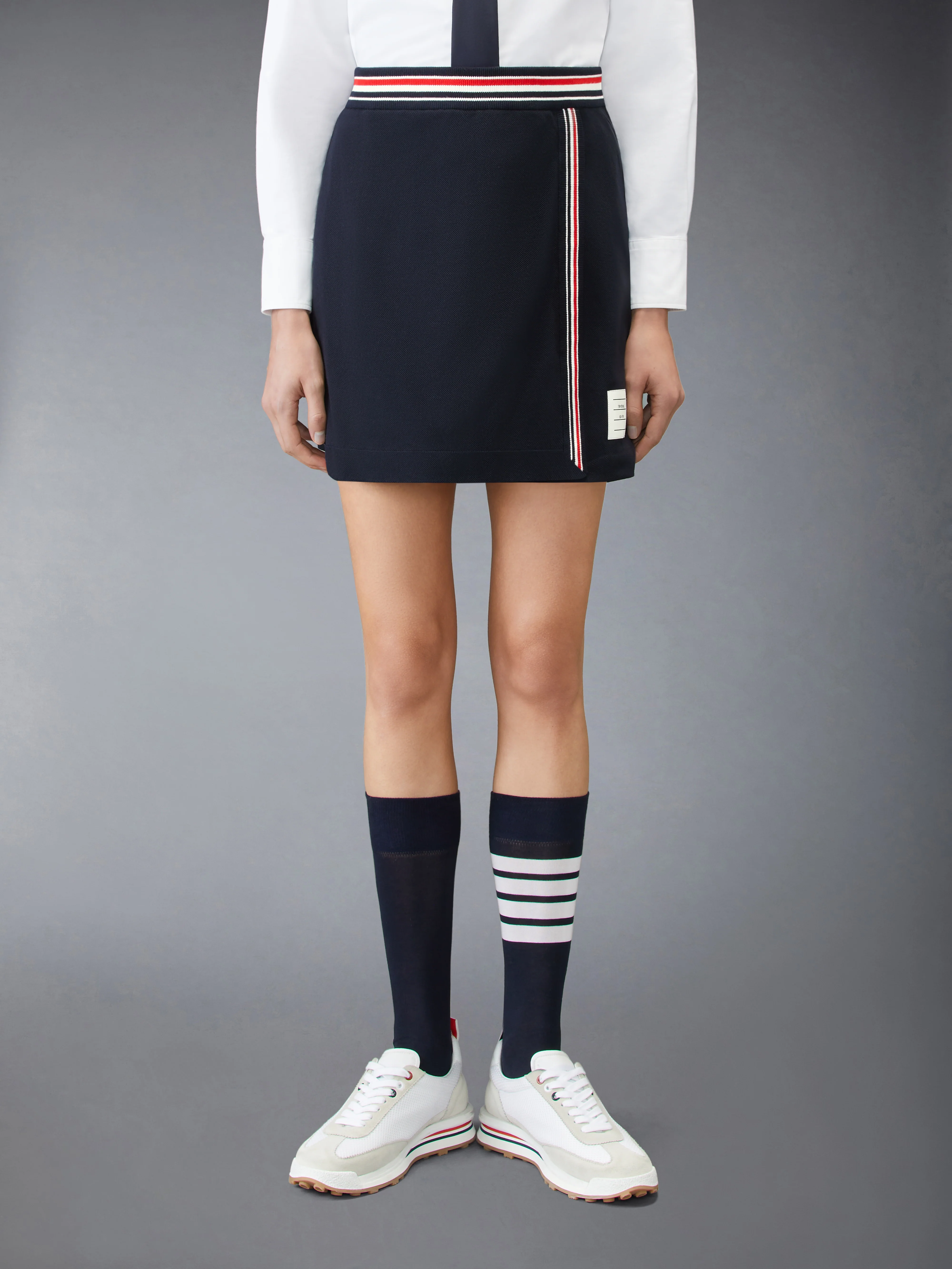 PIQUE RWB TRIM WRAP SKIRT