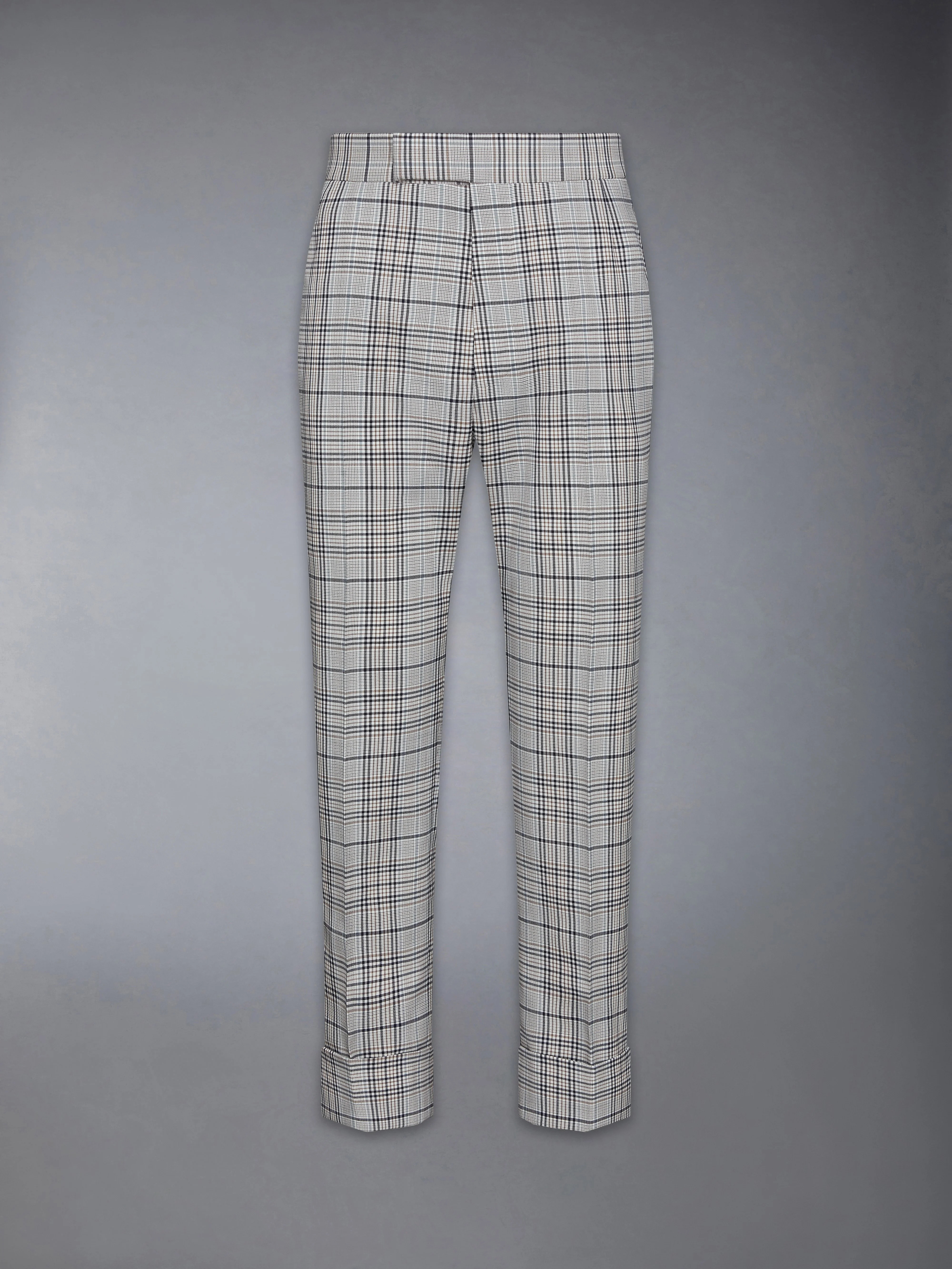 PLAID CHECK COOL WOOL BACKSTRAP TROUSER - Image 5