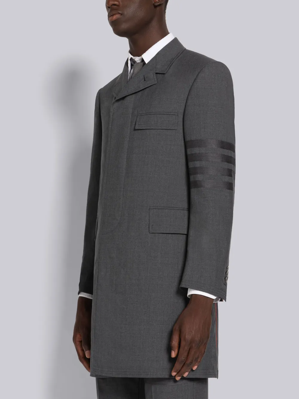PLAIN WEAVE 4-BAR CHESTERFIELD OVERCOAT - Image 2
