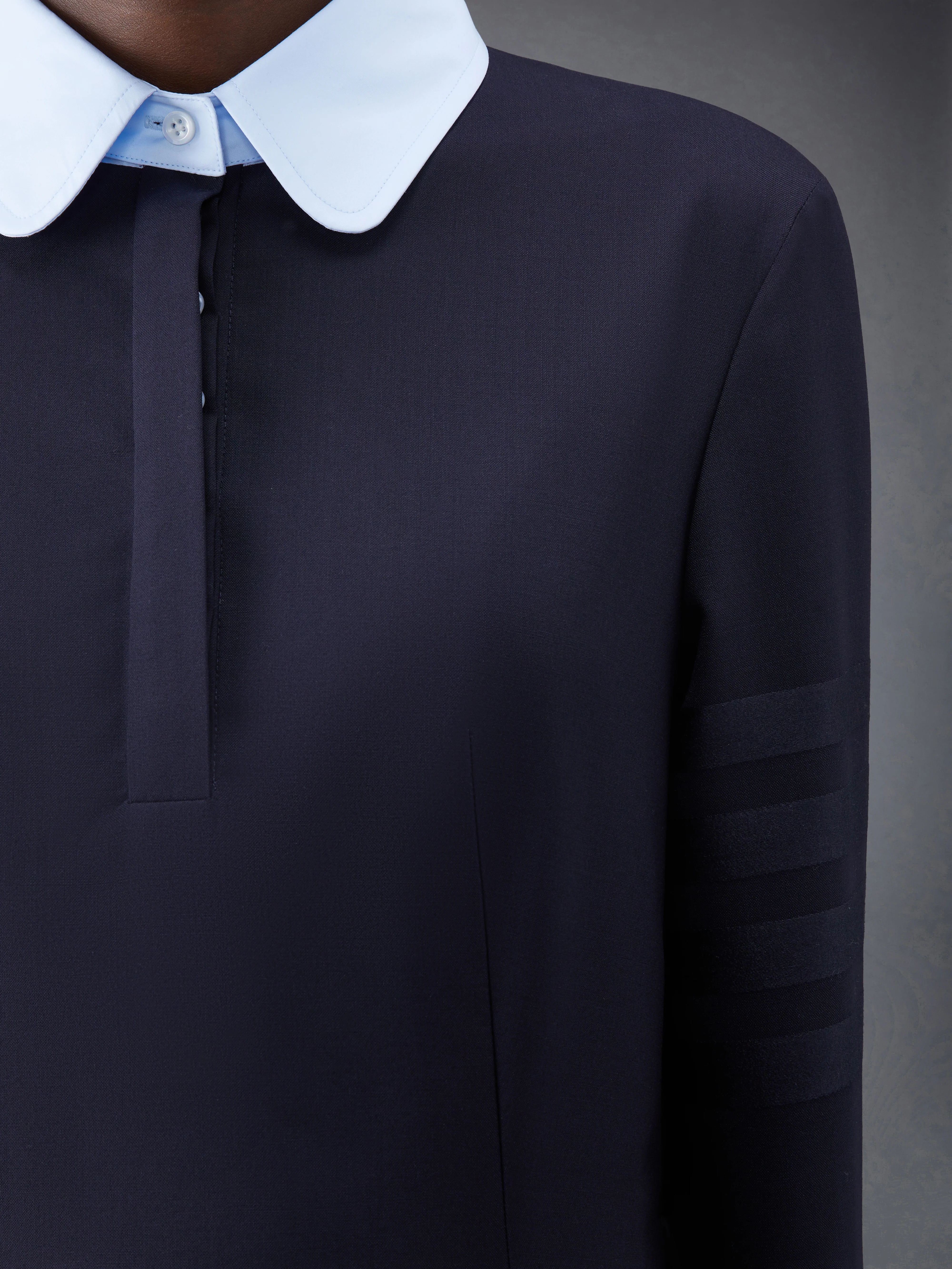 Plain Weave 4-Bar Seamed Sport Coat Dress - Image 6