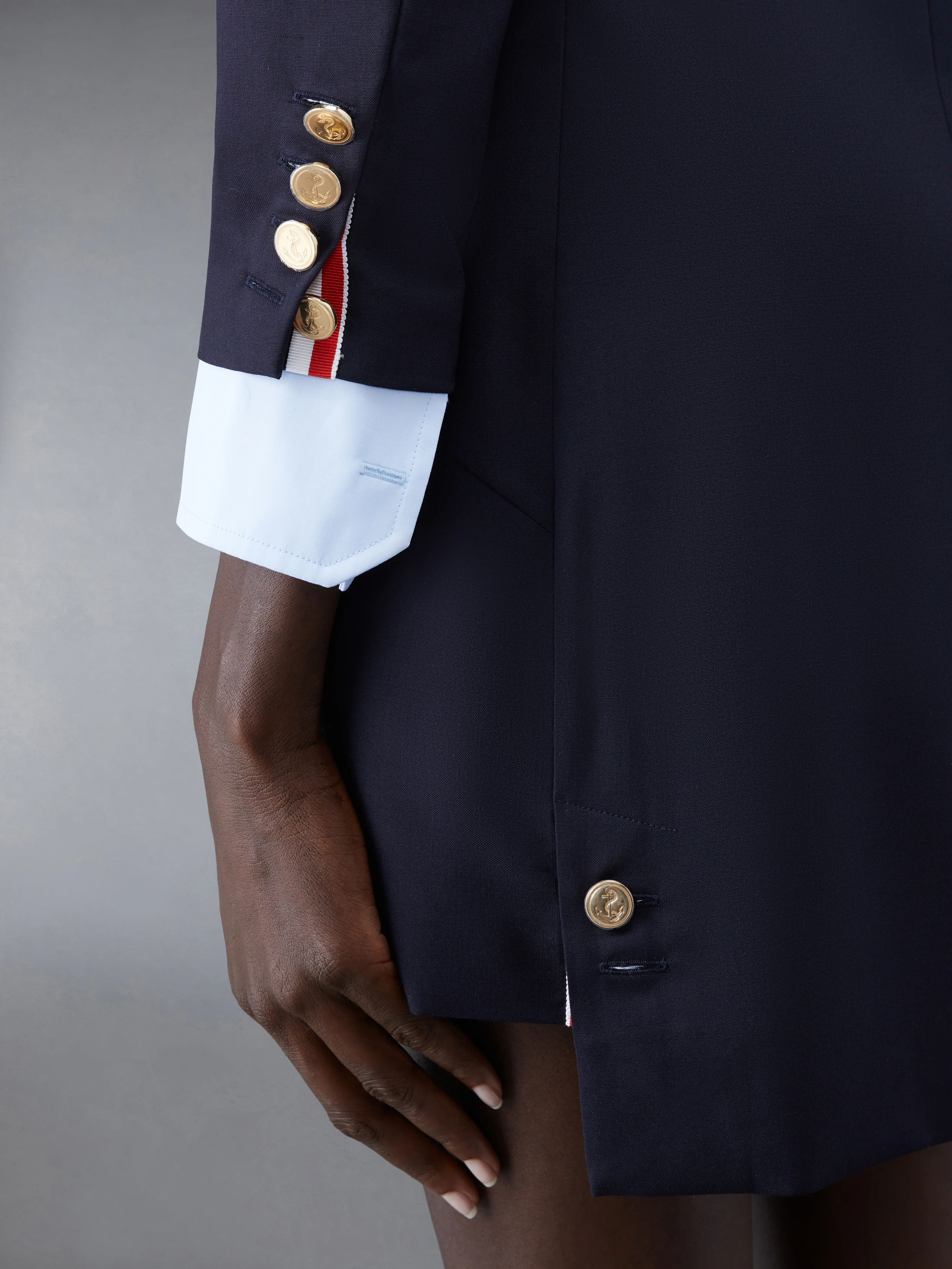 Plain Weave 4-Bar Seamed Sport Coat Dress - Image 7