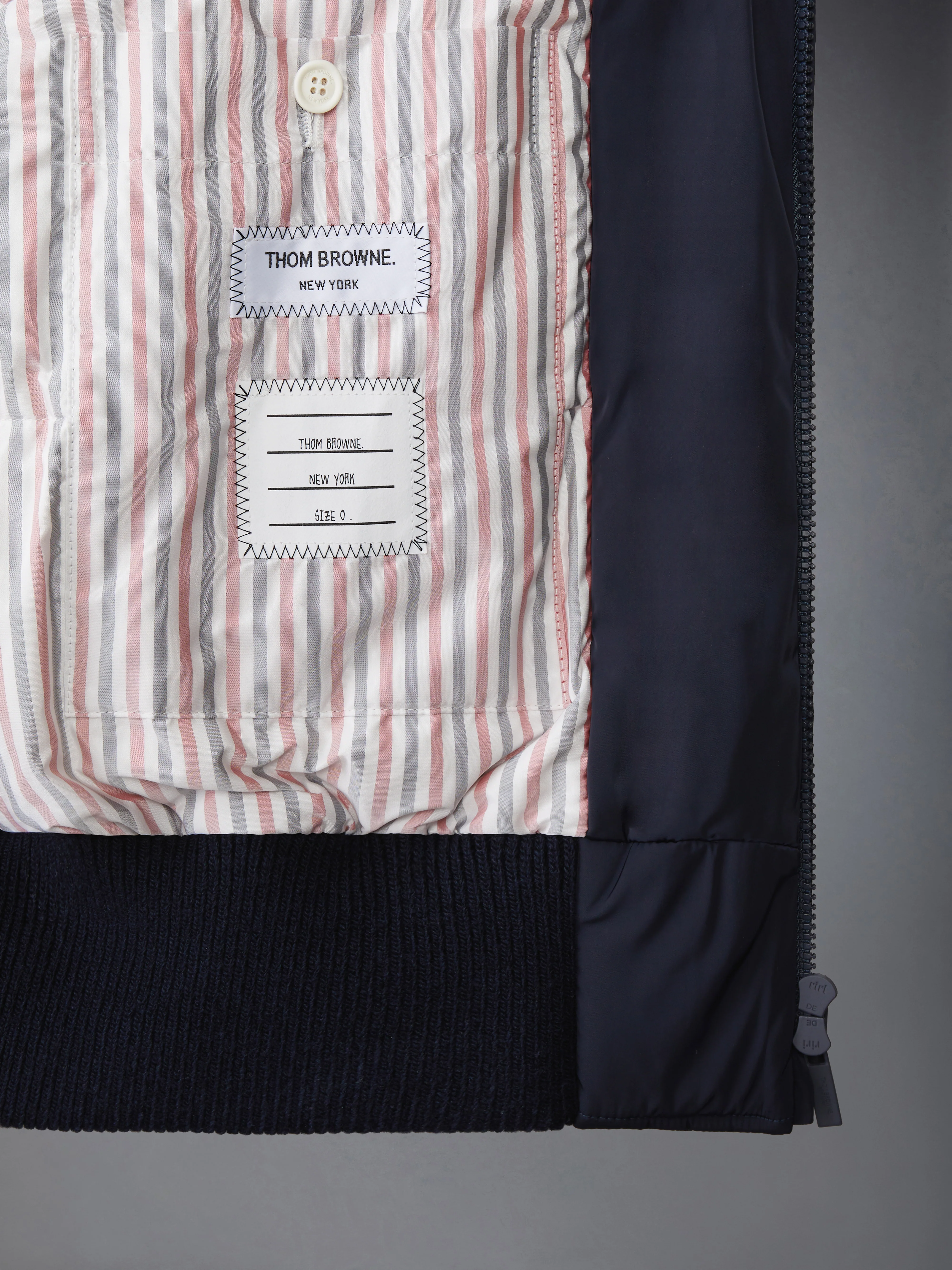POLY TWILL 4-BAR OVERSIZED KNIT DOWN BLOUSON JACKET - Image 5