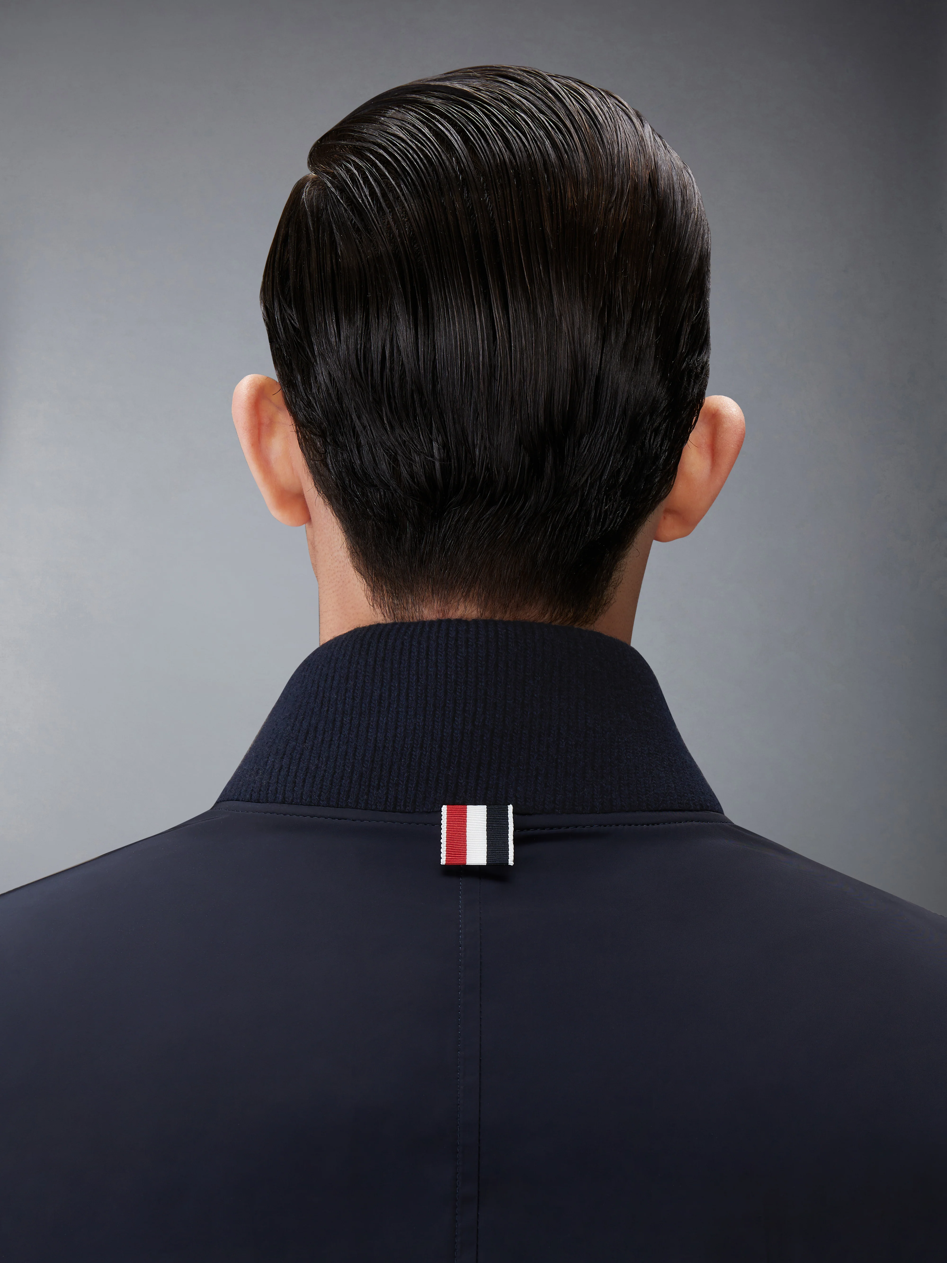 POLY TWILL 4-BAR OVERSIZED KNIT DOWN BLOUSON JACKET - Image 6