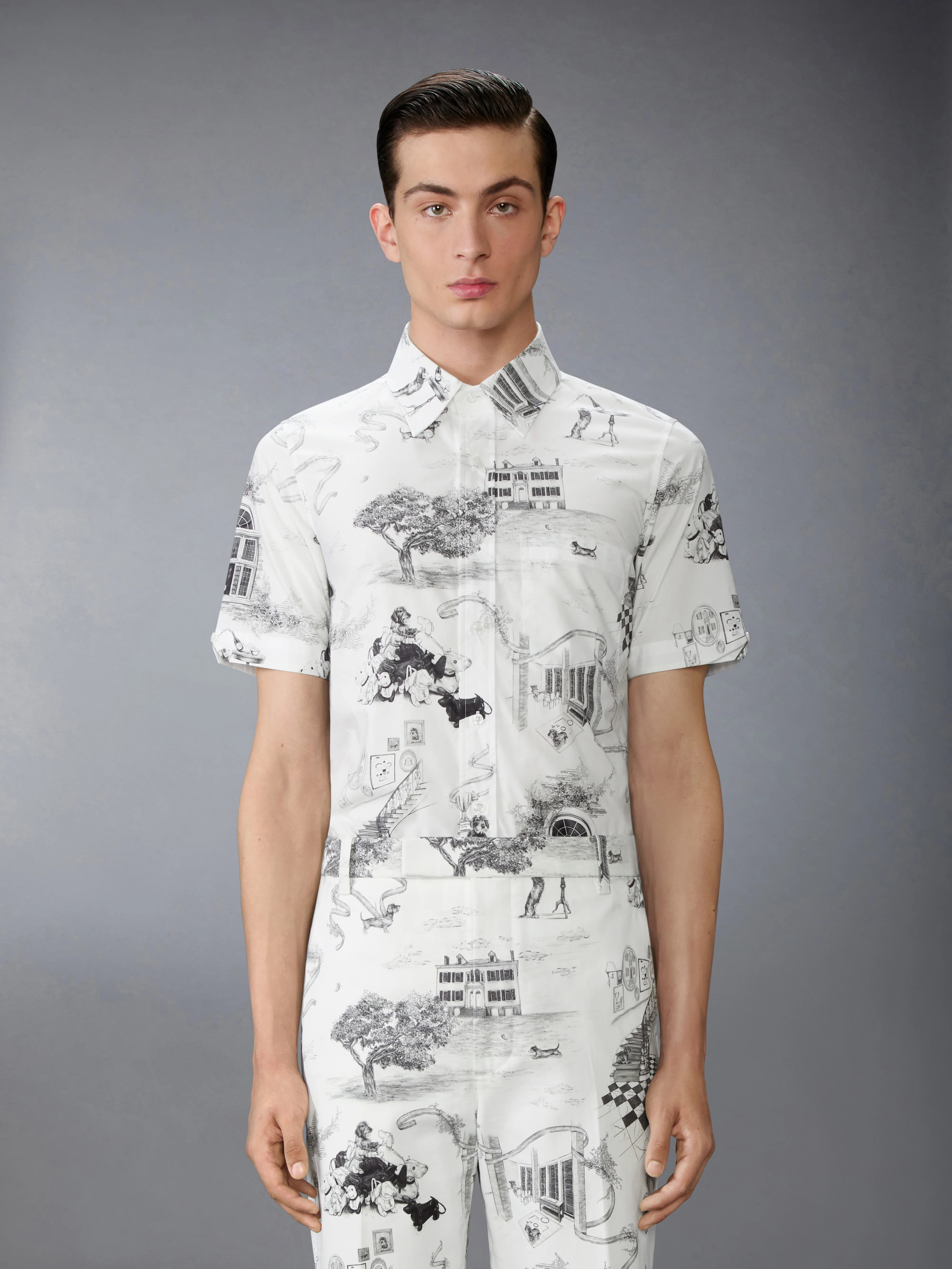 POPLIN HECTOR TOILE SHORT SLEEVE SHIRT