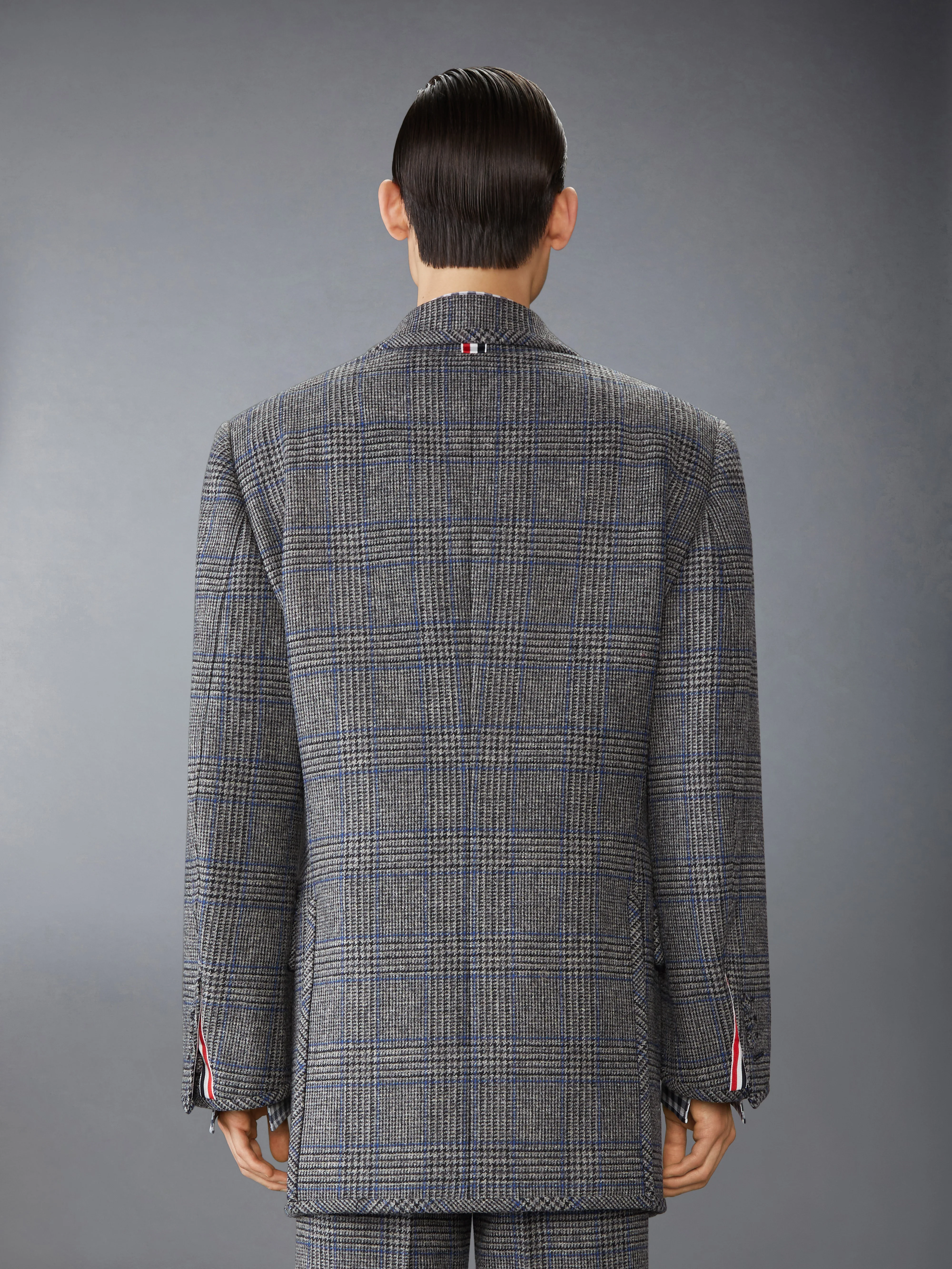 PRINCE OF WALES HUNTING TWEED BIRD APPLIQUE OVERSIZED JACKET - Image 2