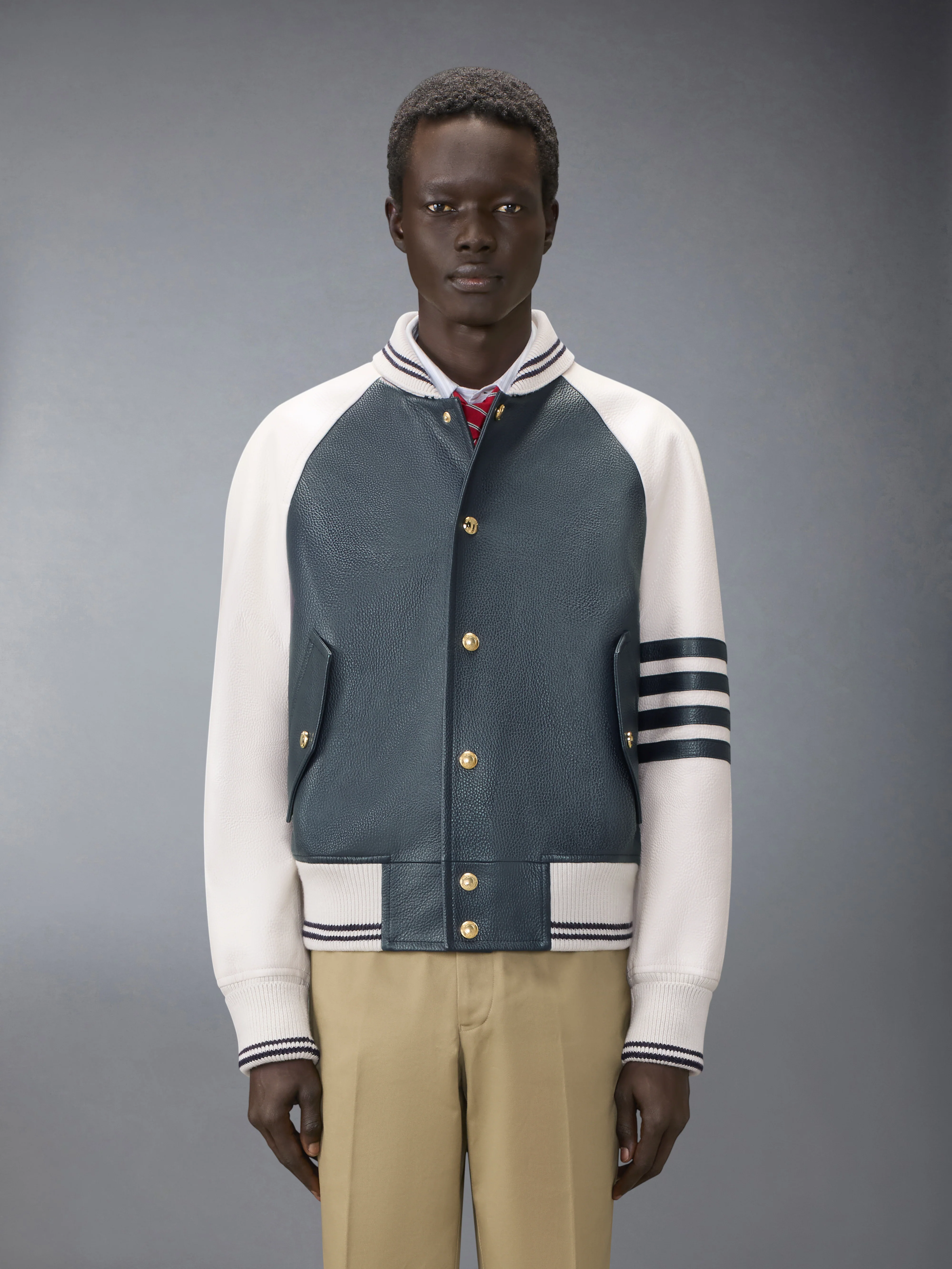 RAGLAN SLEEVE OVERSIZED LEATHER BLOUSON