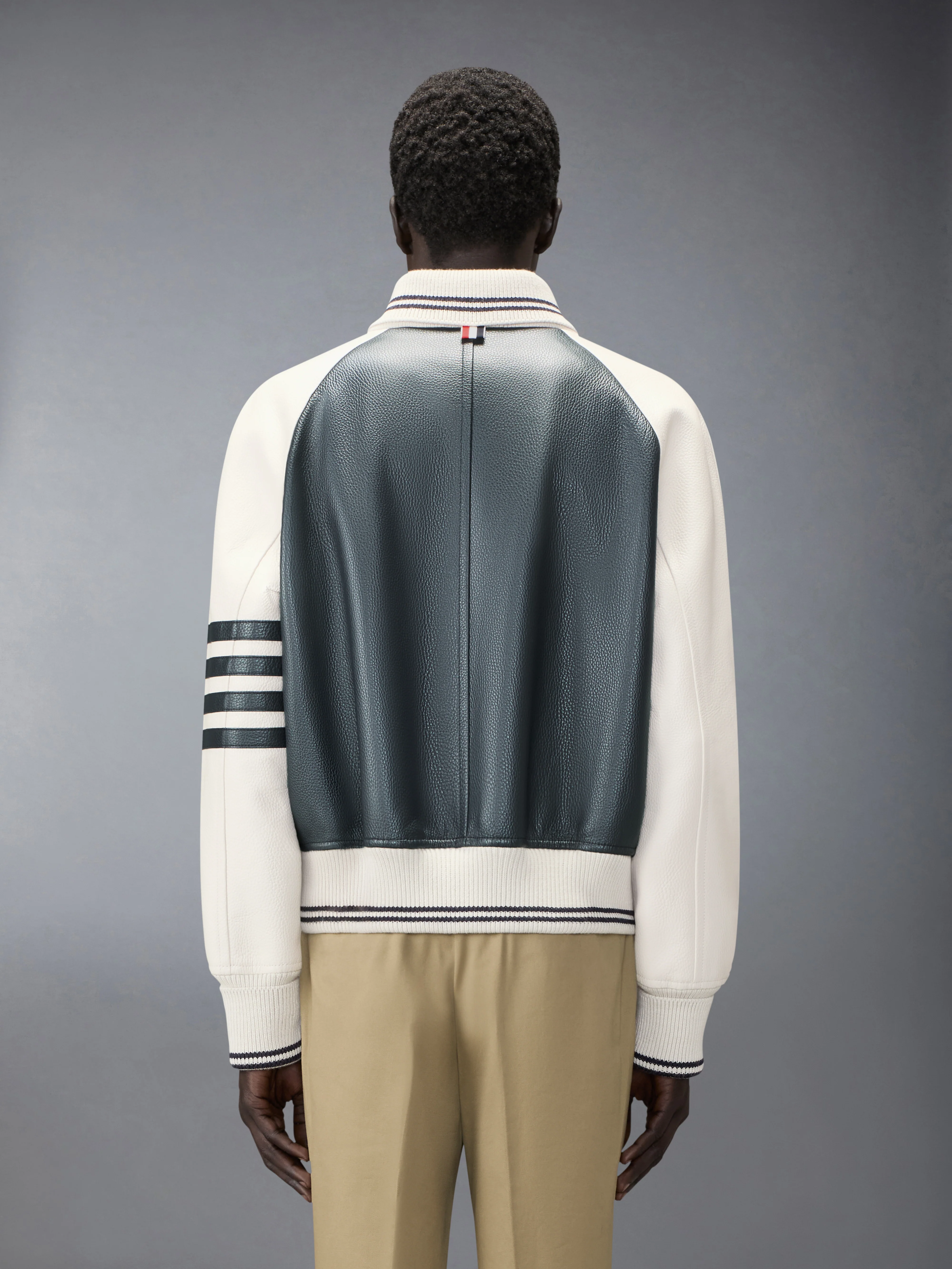 RAGLAN SLEEVE OVERSIZED LEATHER BLOUSON - Image 2