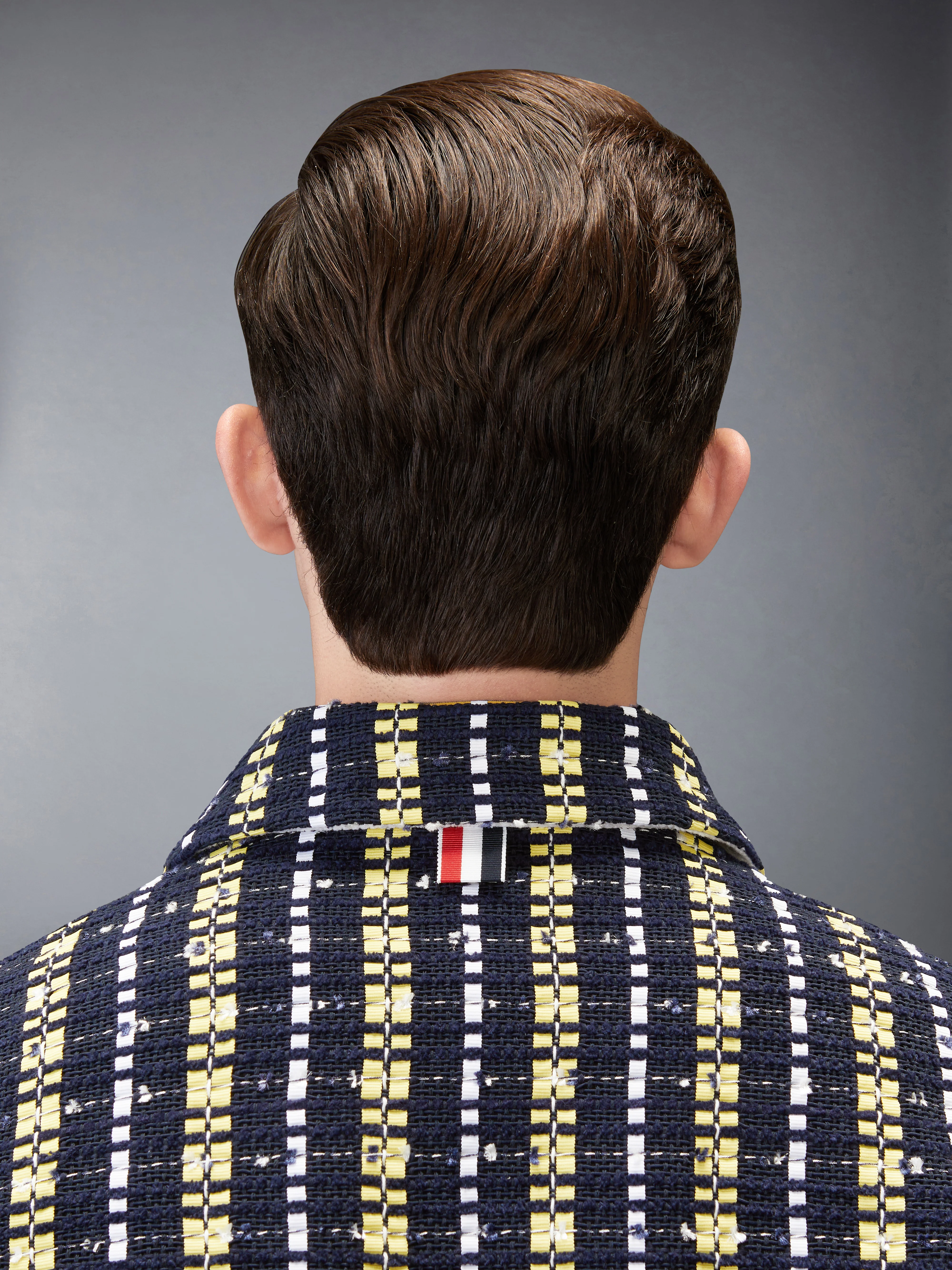 REPP STRIPE GROSGRAIN TWEED GOLF JACKET - Image 5