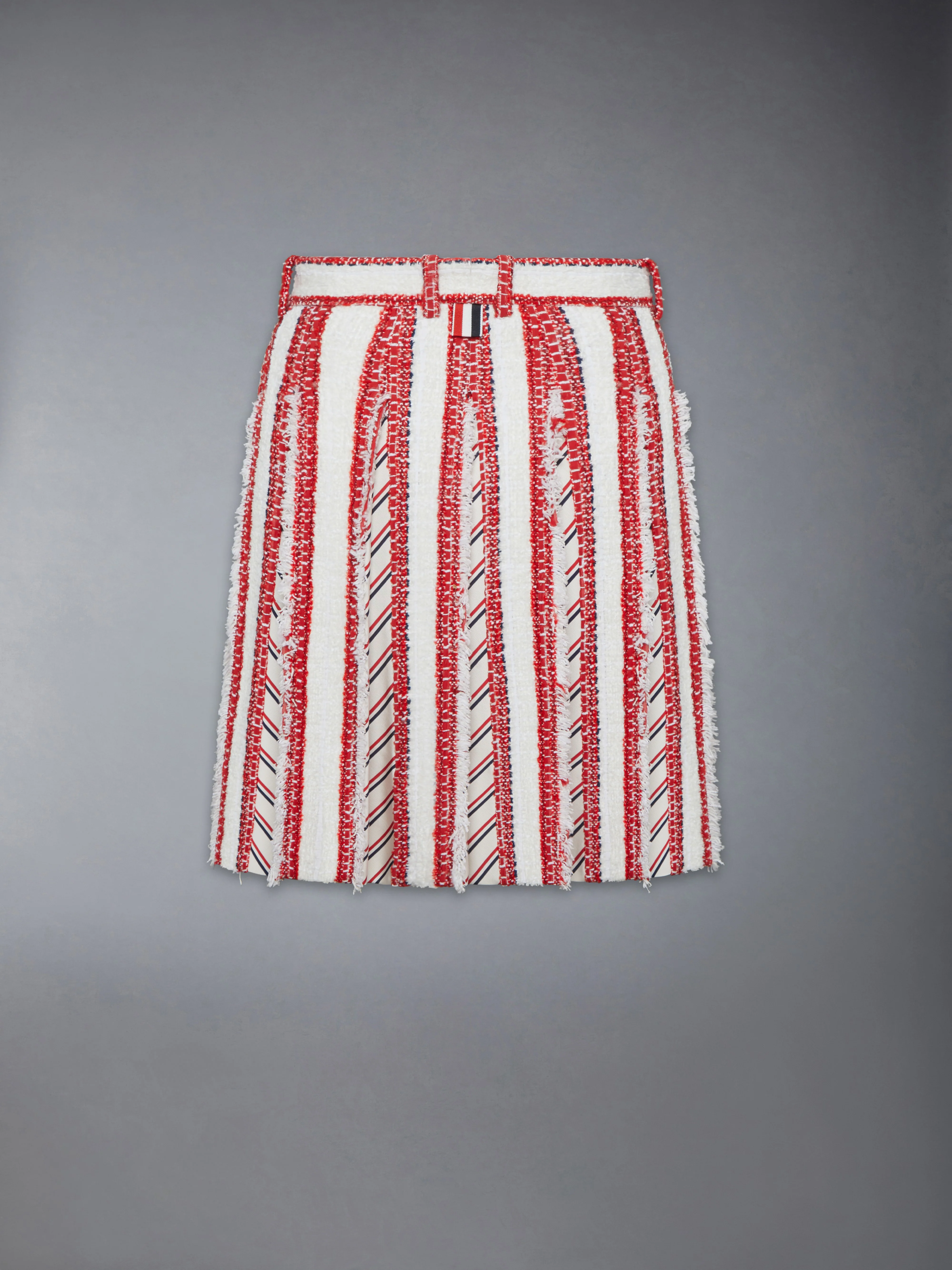 RIBBON TWEED LOW RISE PLEATED SKIRT - Image 7
