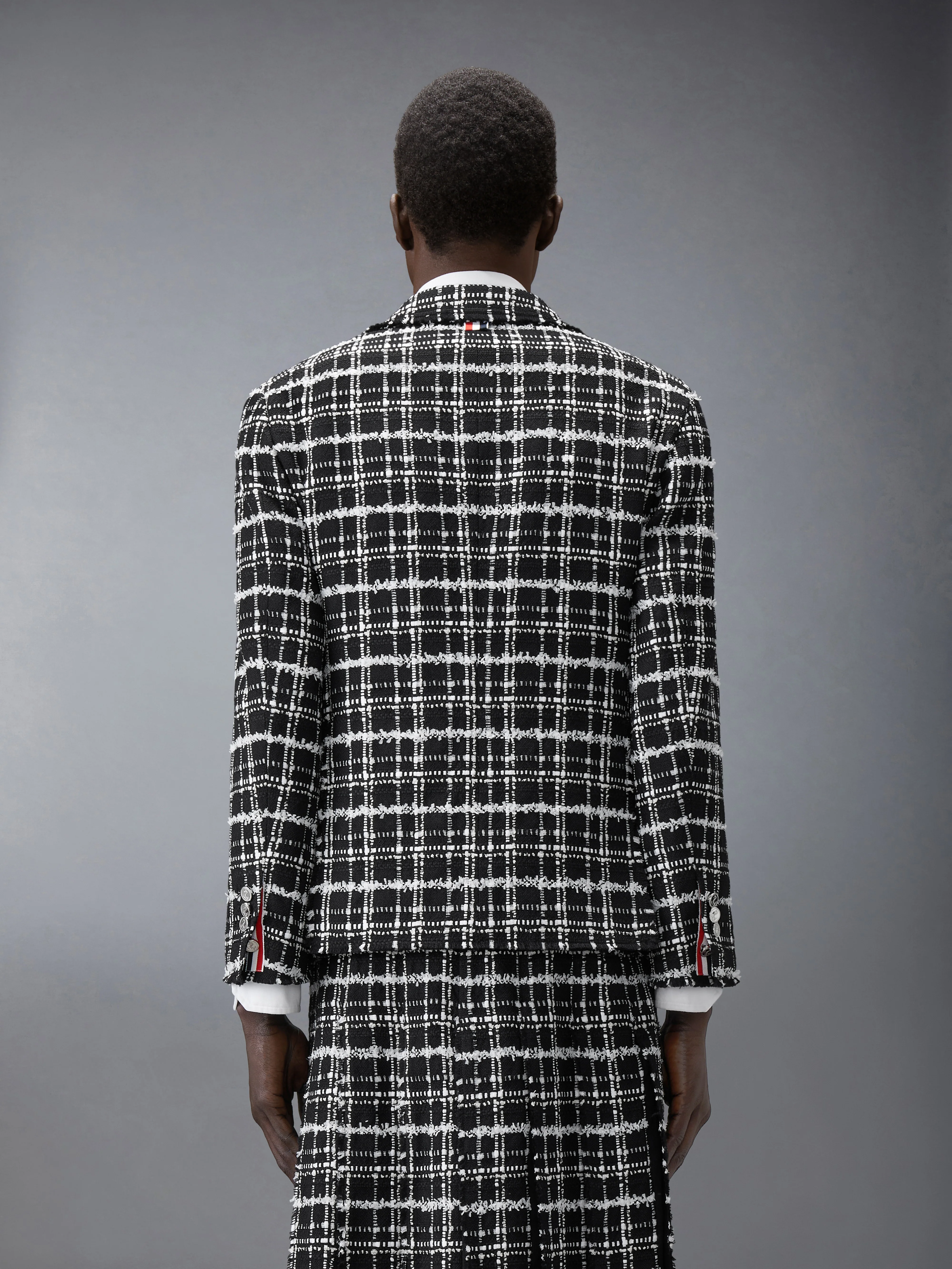 RIBBON TWEED SPORTCOAT WITH FRAY EDGE - Image 3