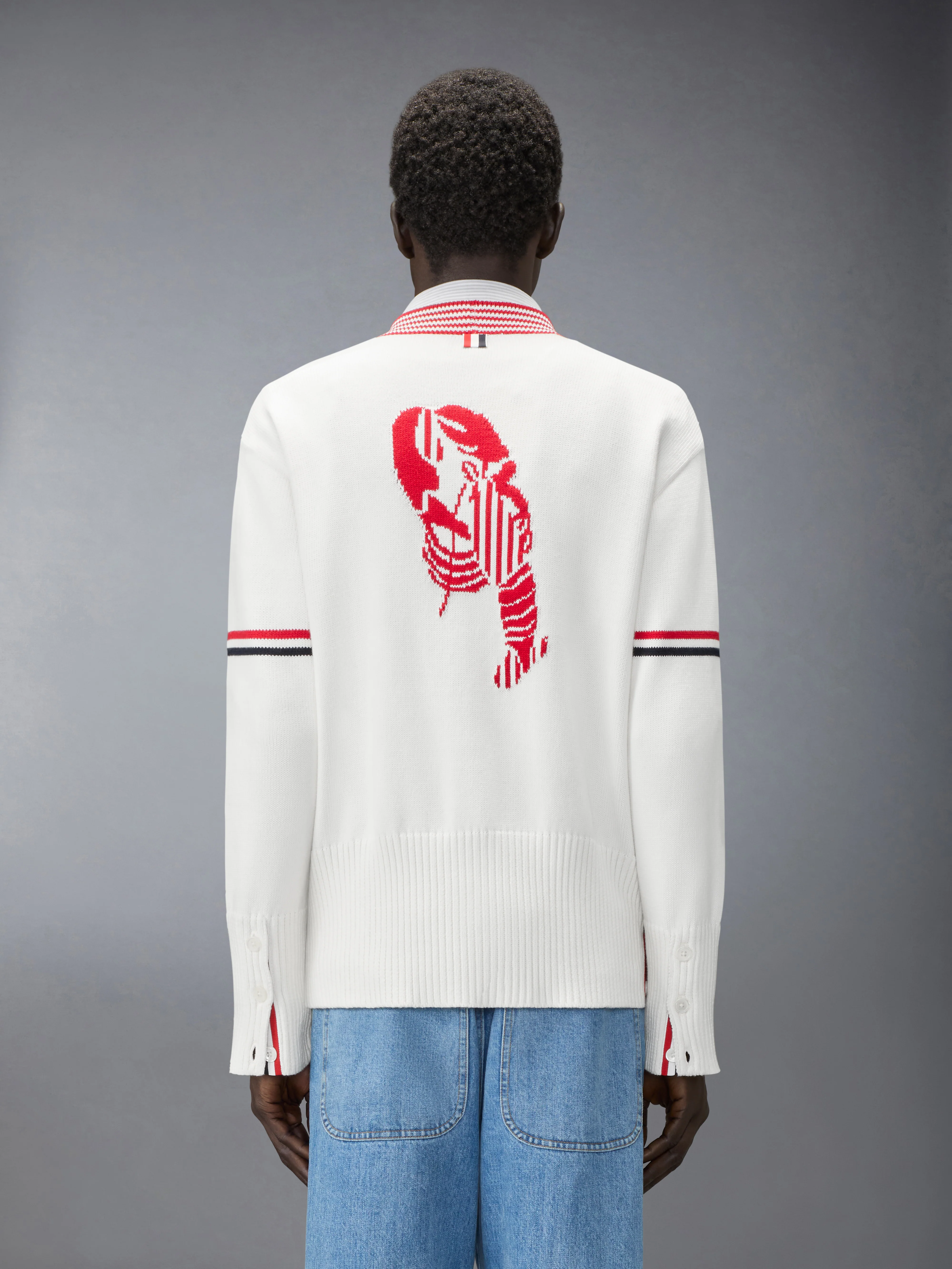 RWB ARMBAND LOBSTER JERSEY CARDIGAN - Image 2