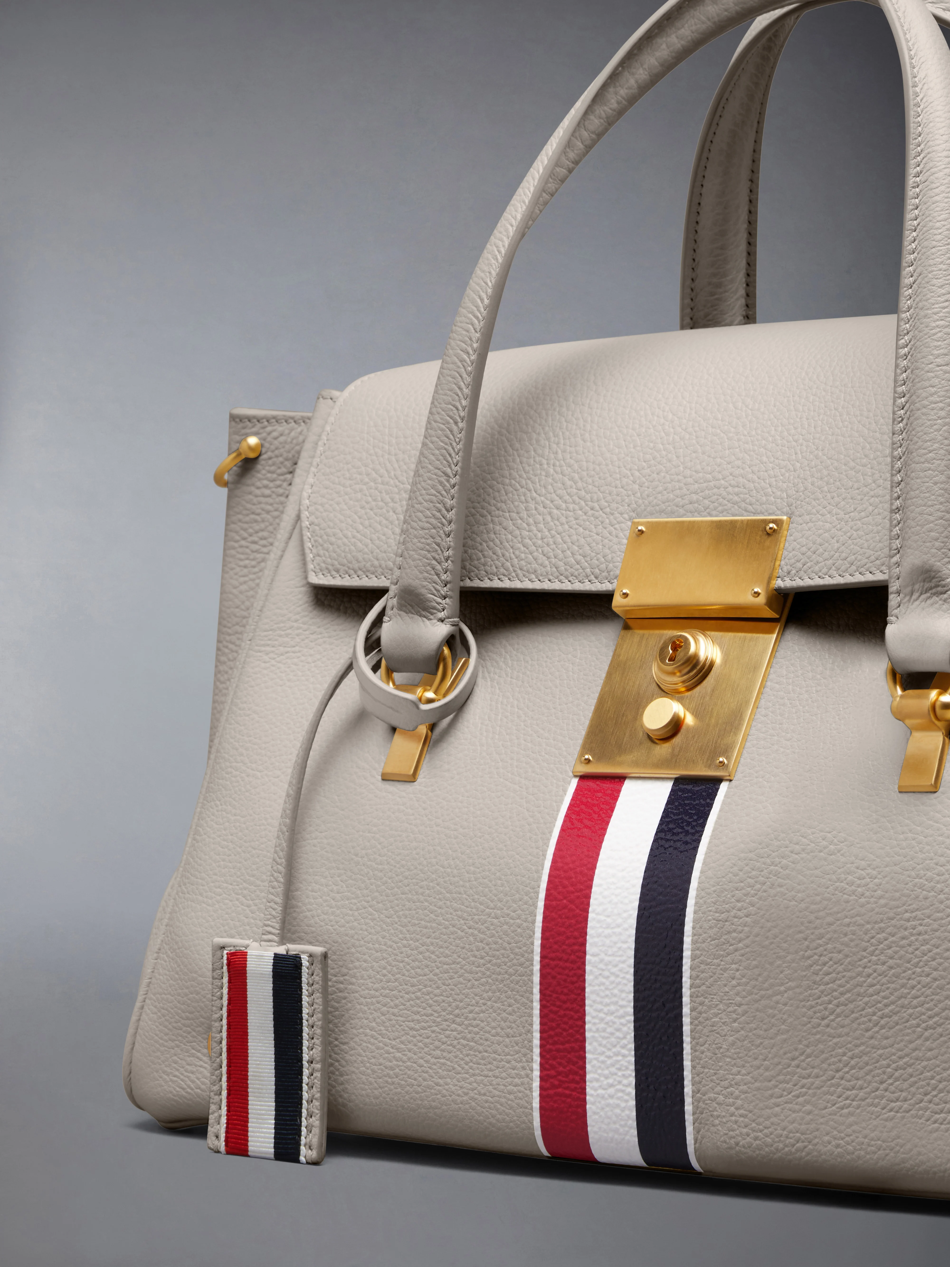 RWB STRIPE BOLTON BAG IN SOFT PEBBLE GRAIN LEATHER - Image 7