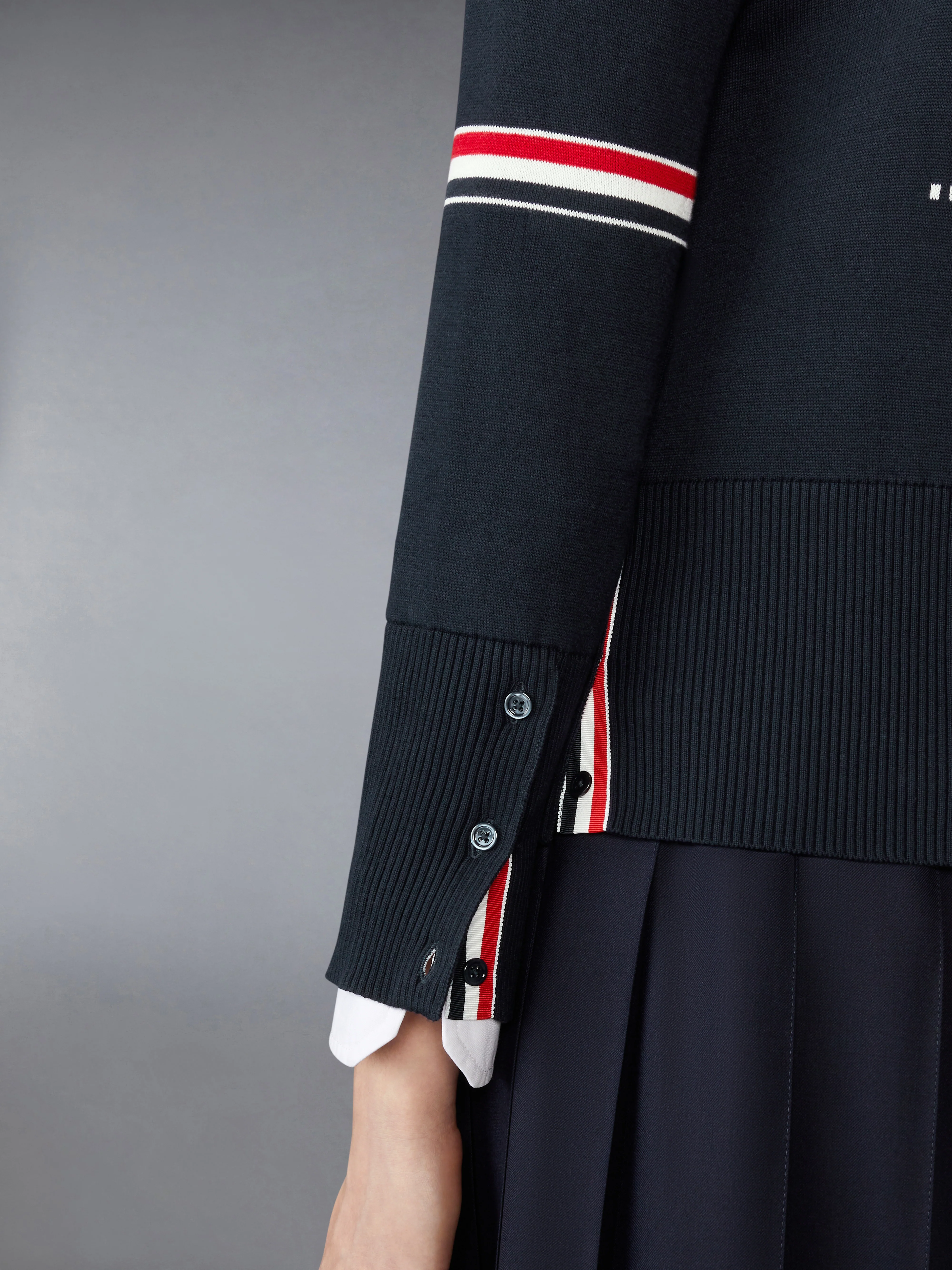 RWB STRIPE JACQUARD SAILBOAT CARDIGAN - Image 5