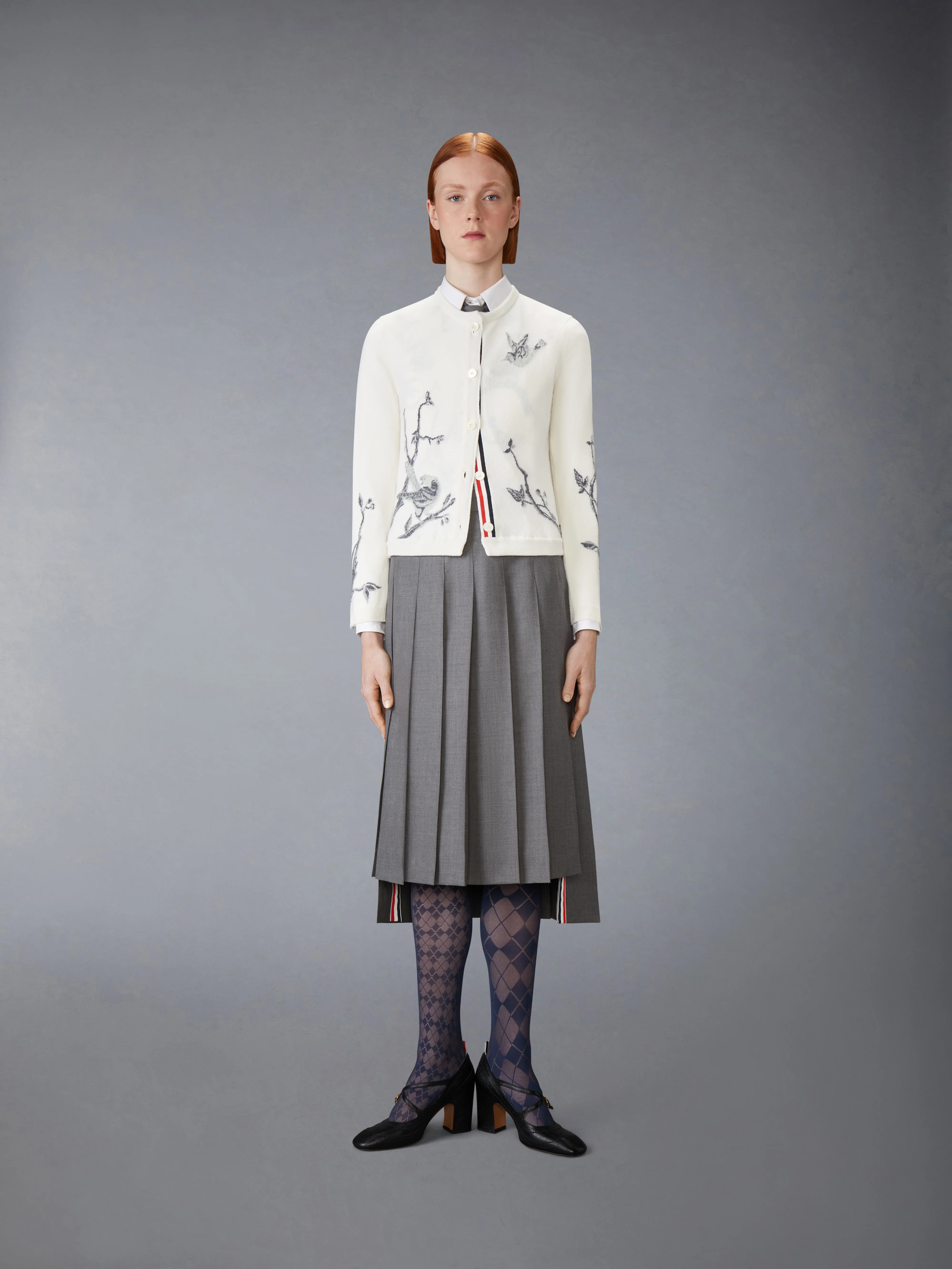 SCENIC BIRDS INTARSIA CASHMERE CARDIGAN - Image 3