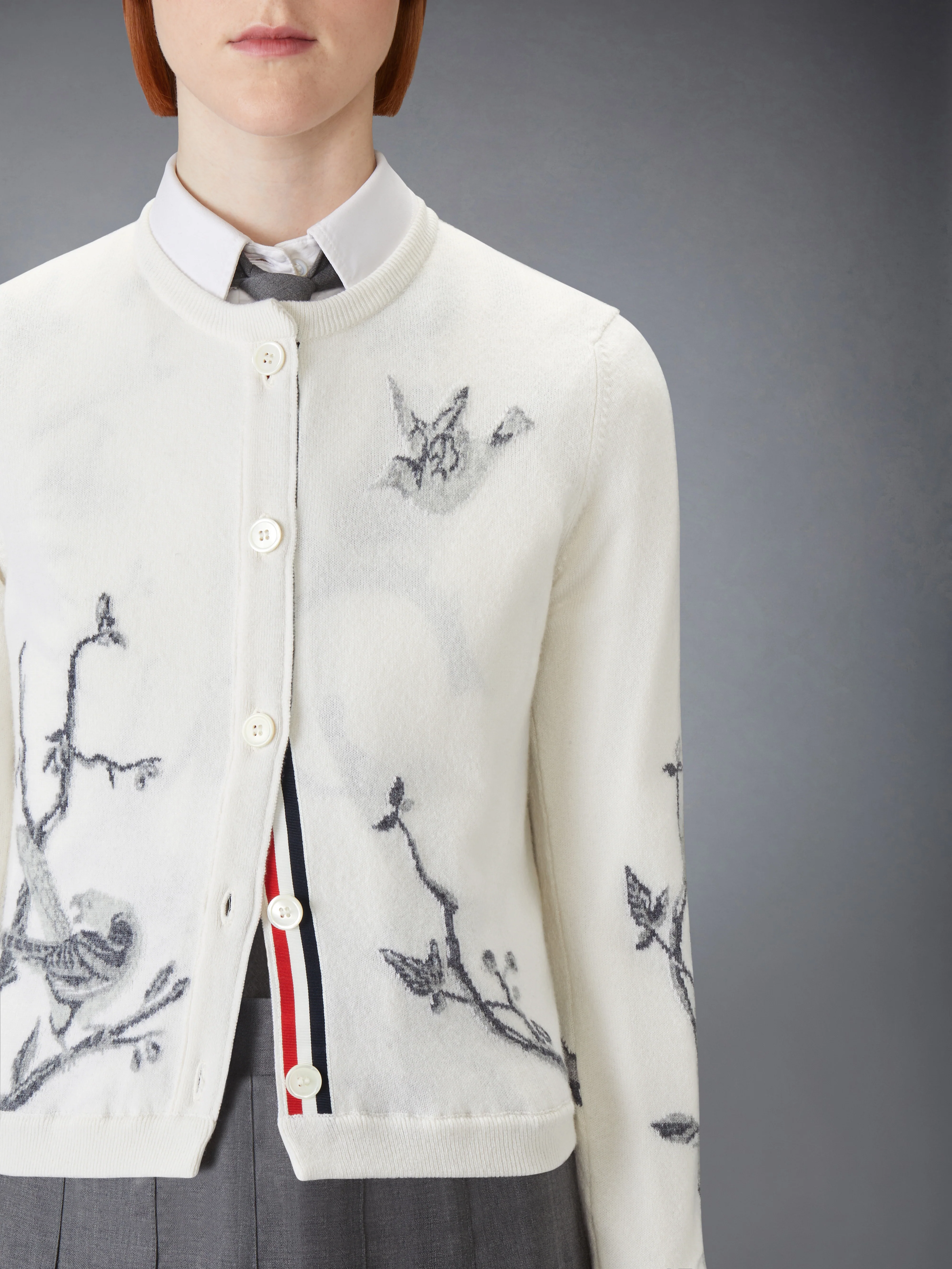 SCENIC BIRDS INTARSIA CASHMERE CARDIGAN - Image 6