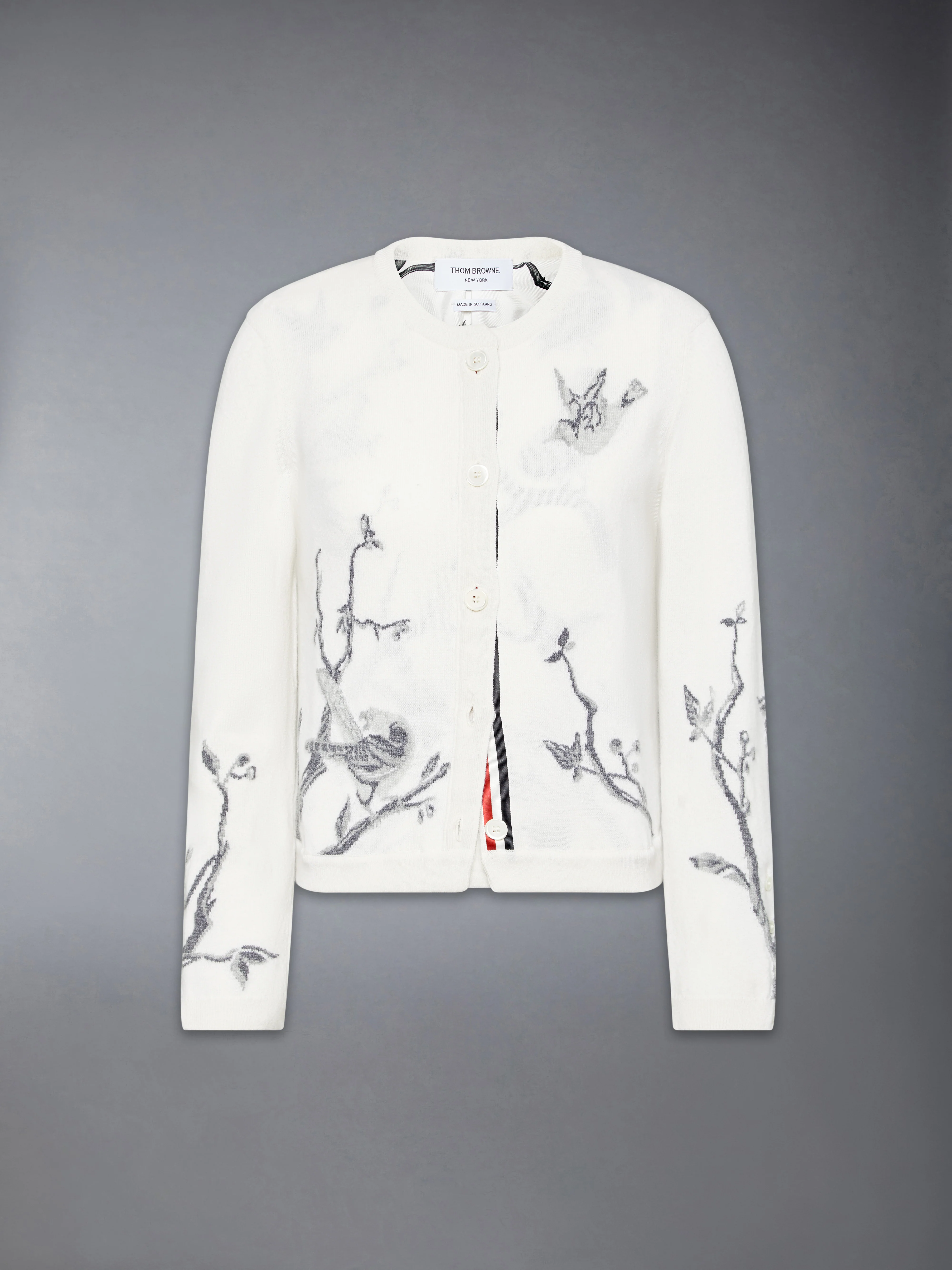 SCENIC BIRDS INTARSIA CASHMERE CARDIGAN - Image 7