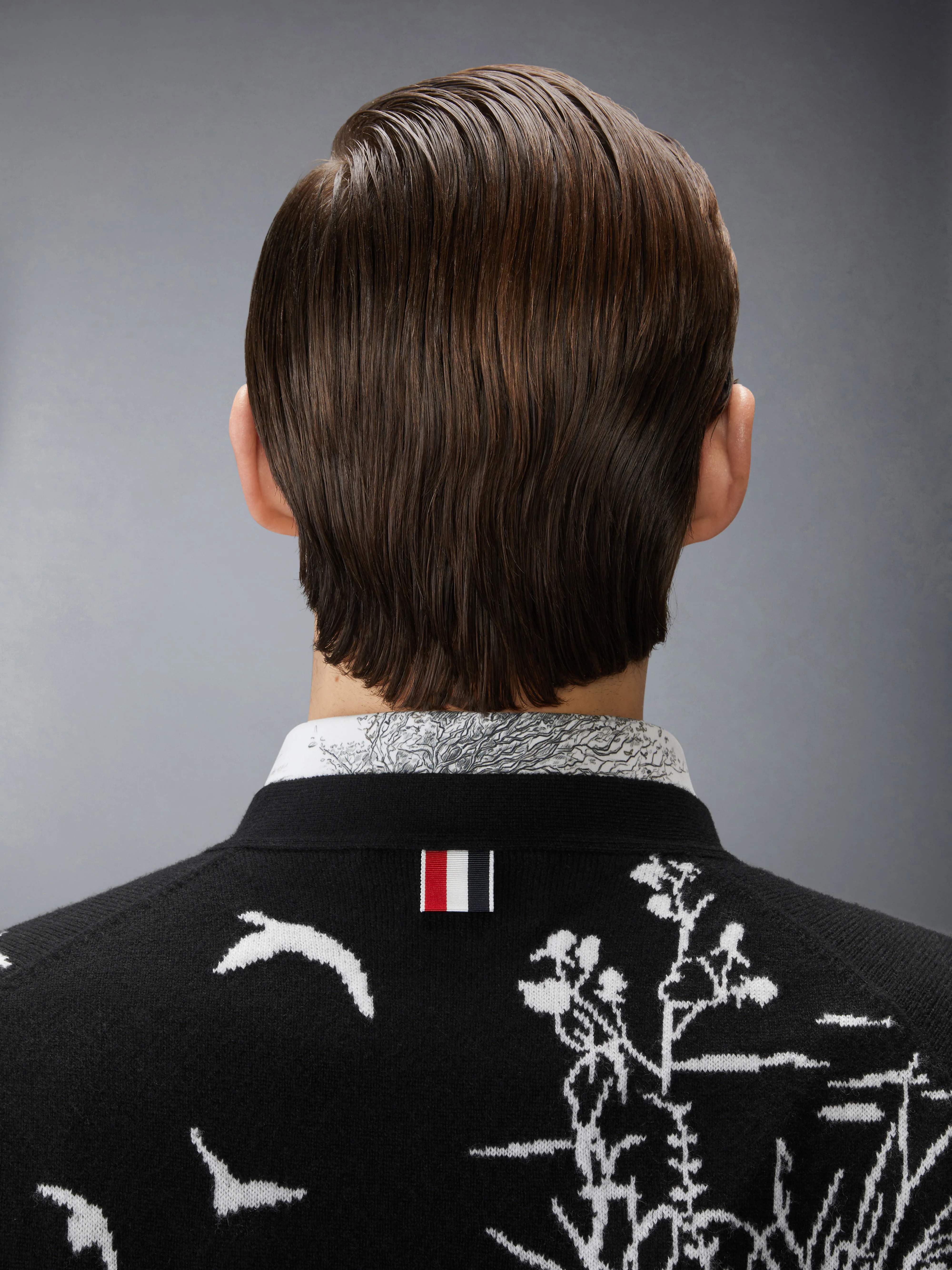 SCENIC JERSEY INTARSIA CASHMERE V NECK CARDIGAN - Image 4