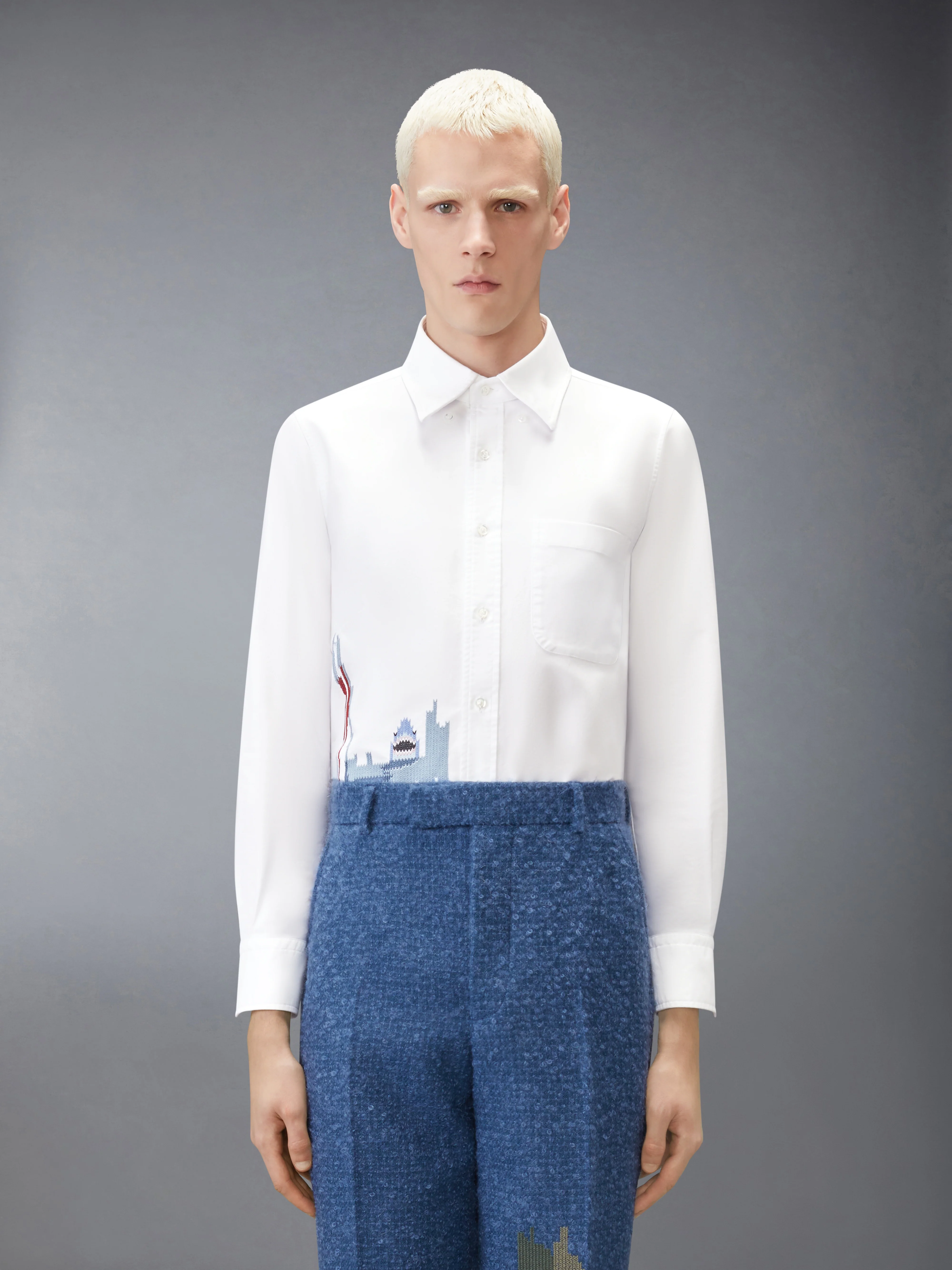 SCENIC SAILBOAT AND SHARK OXFORD SHIRT - Image 2