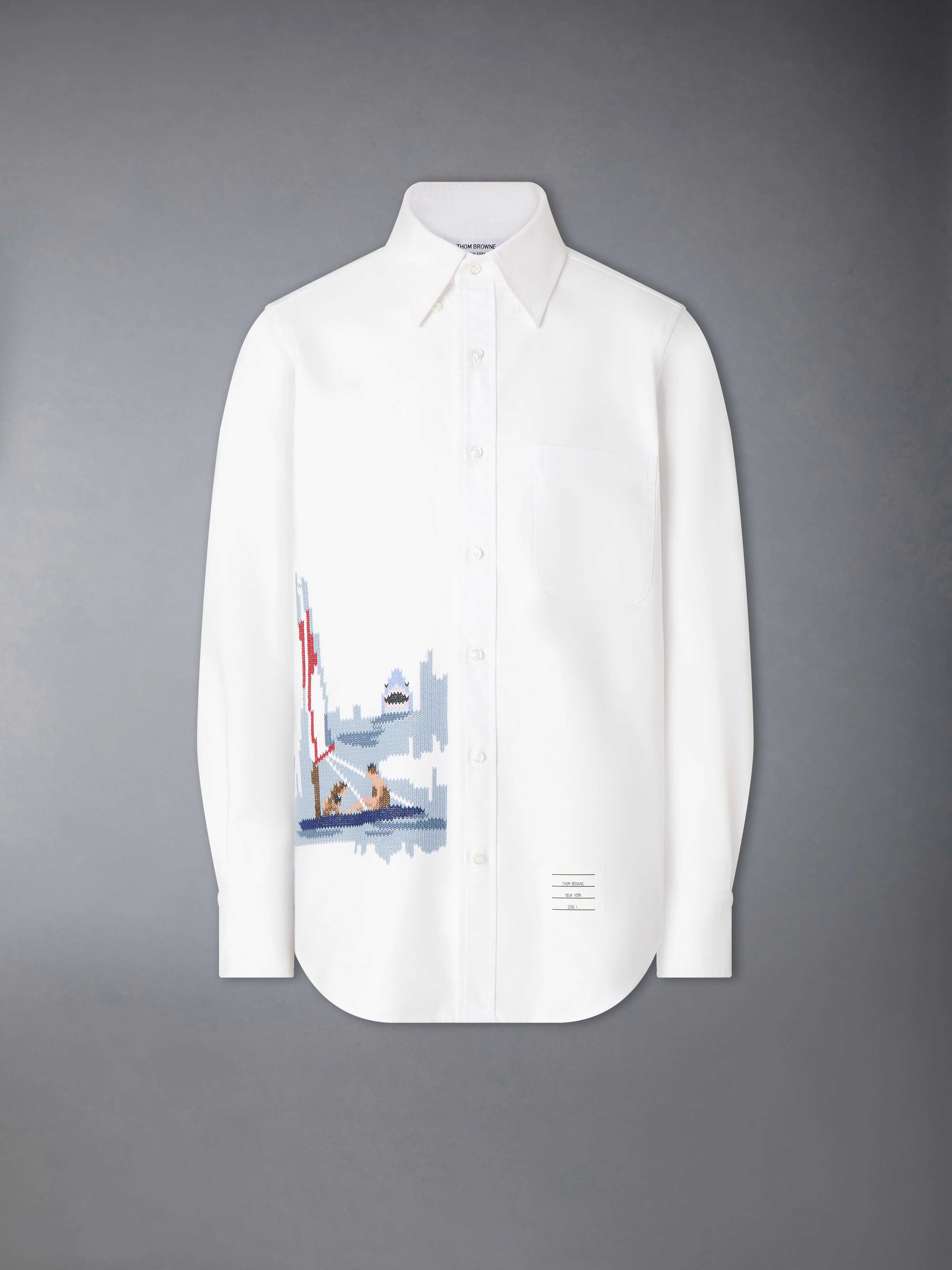 SCENIC SAILBOAT AND SHARK OXFORD SHIRT - Image 6