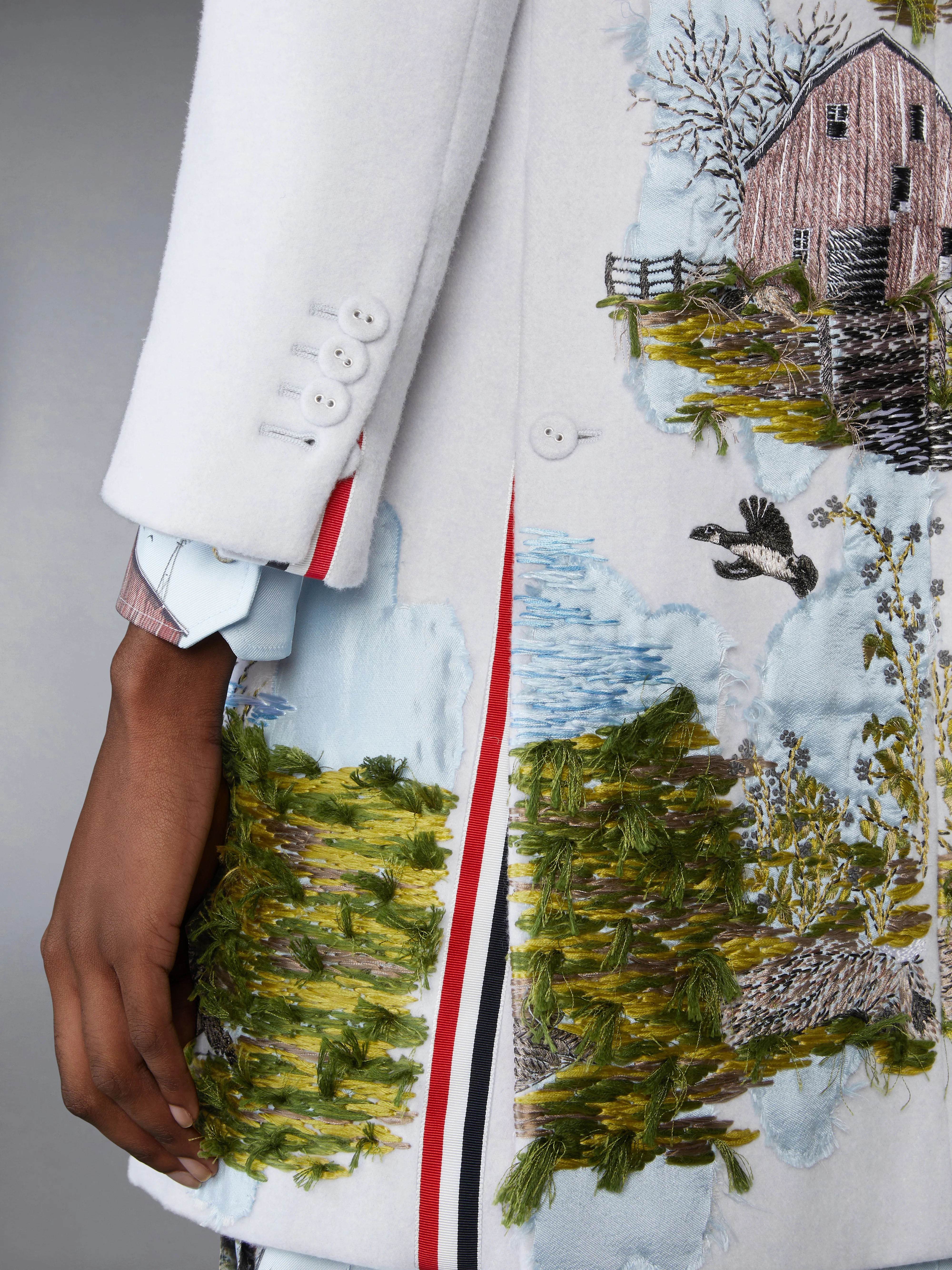 SCENIC TOILE APPLIQUE BAL COLLAR OVERCOAT - Image 5