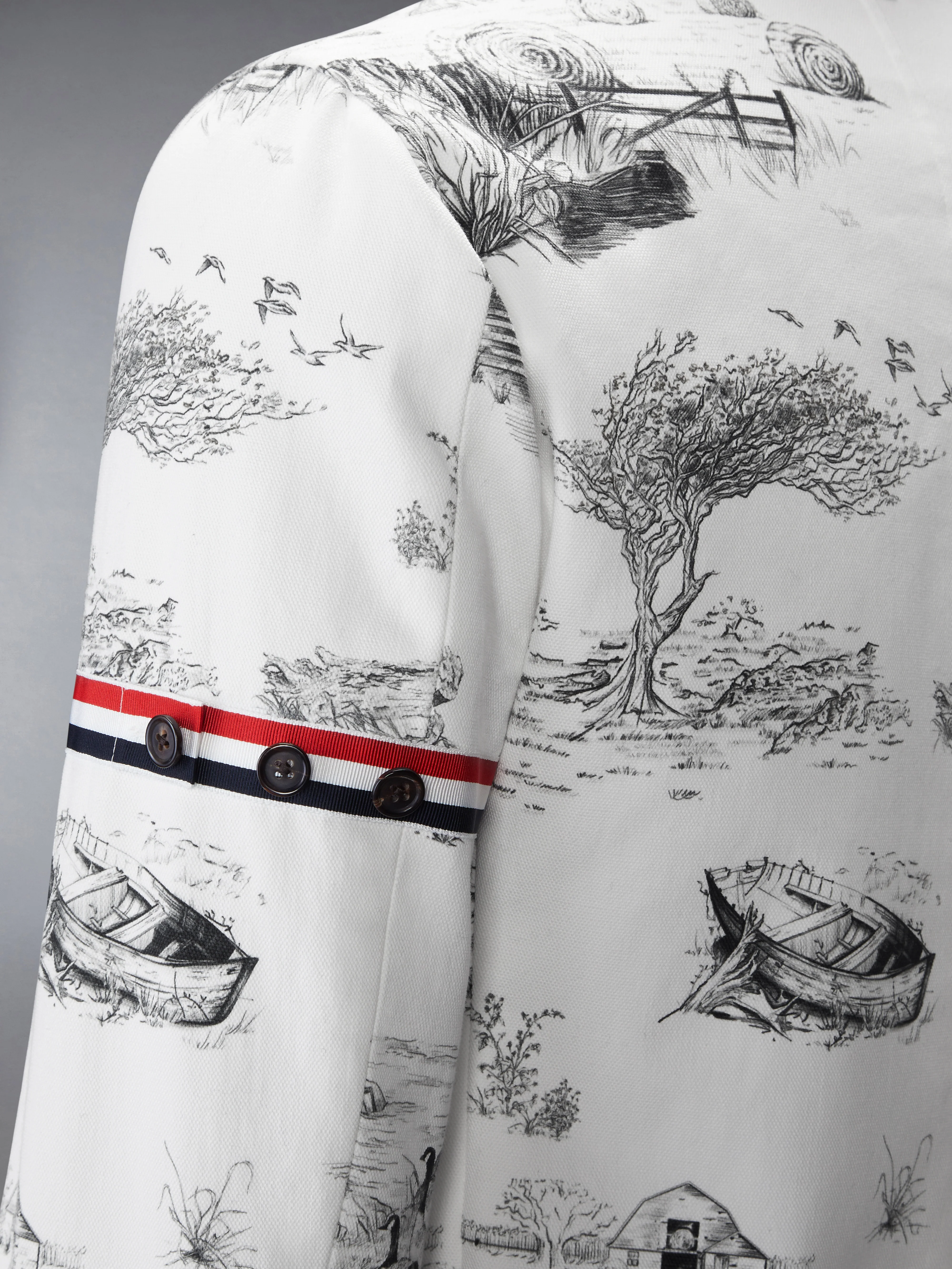 SCENIC TOILE COTTON CANVAS UNCONSTRUCTED SPORTCOAT - Image 6