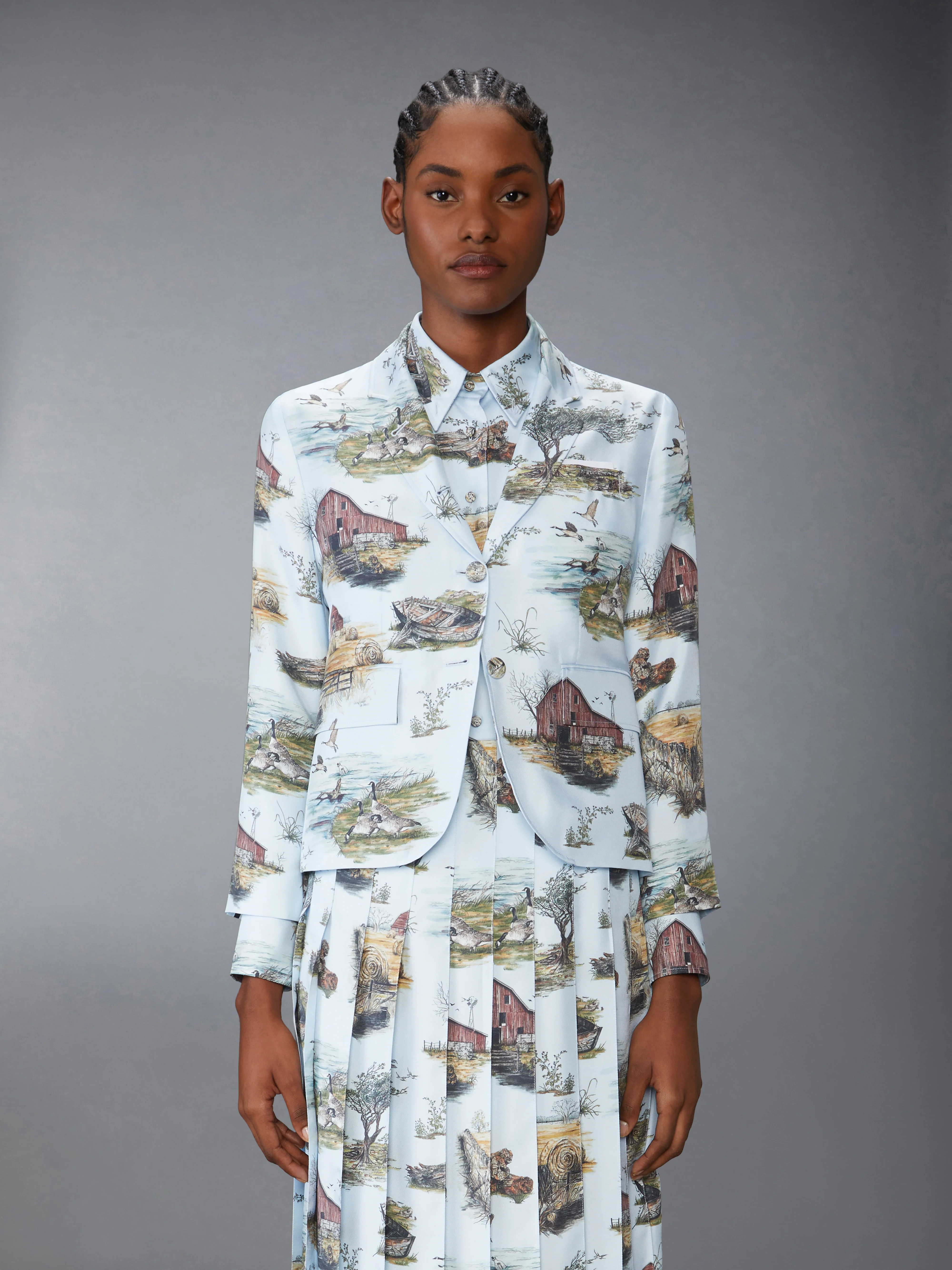 SCENIC TOILE SILK TWILL HIGH ARMHOLE SPORTCOAT