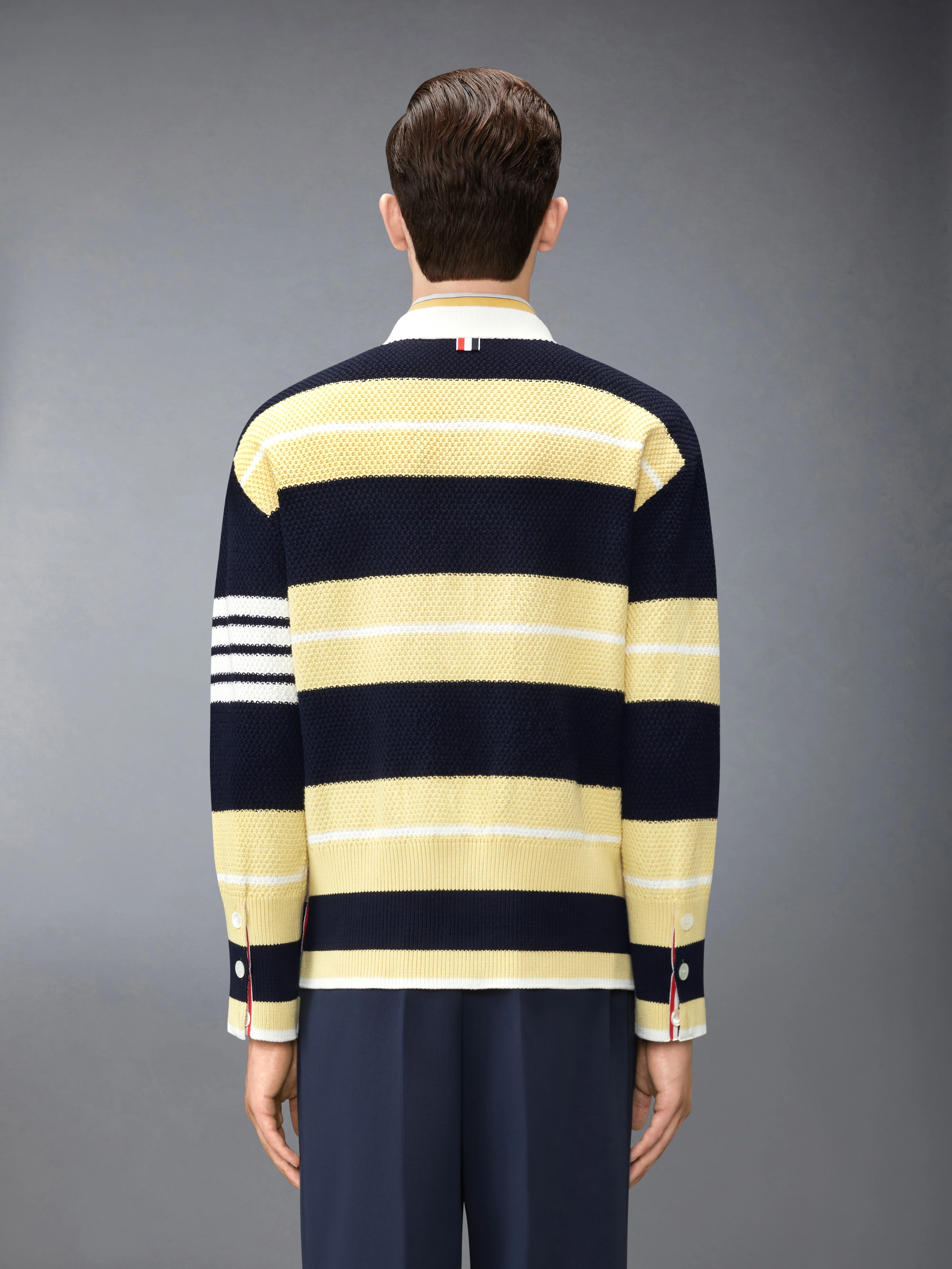 SEED STITCH 4-BAR CARDIGAN - Image 2