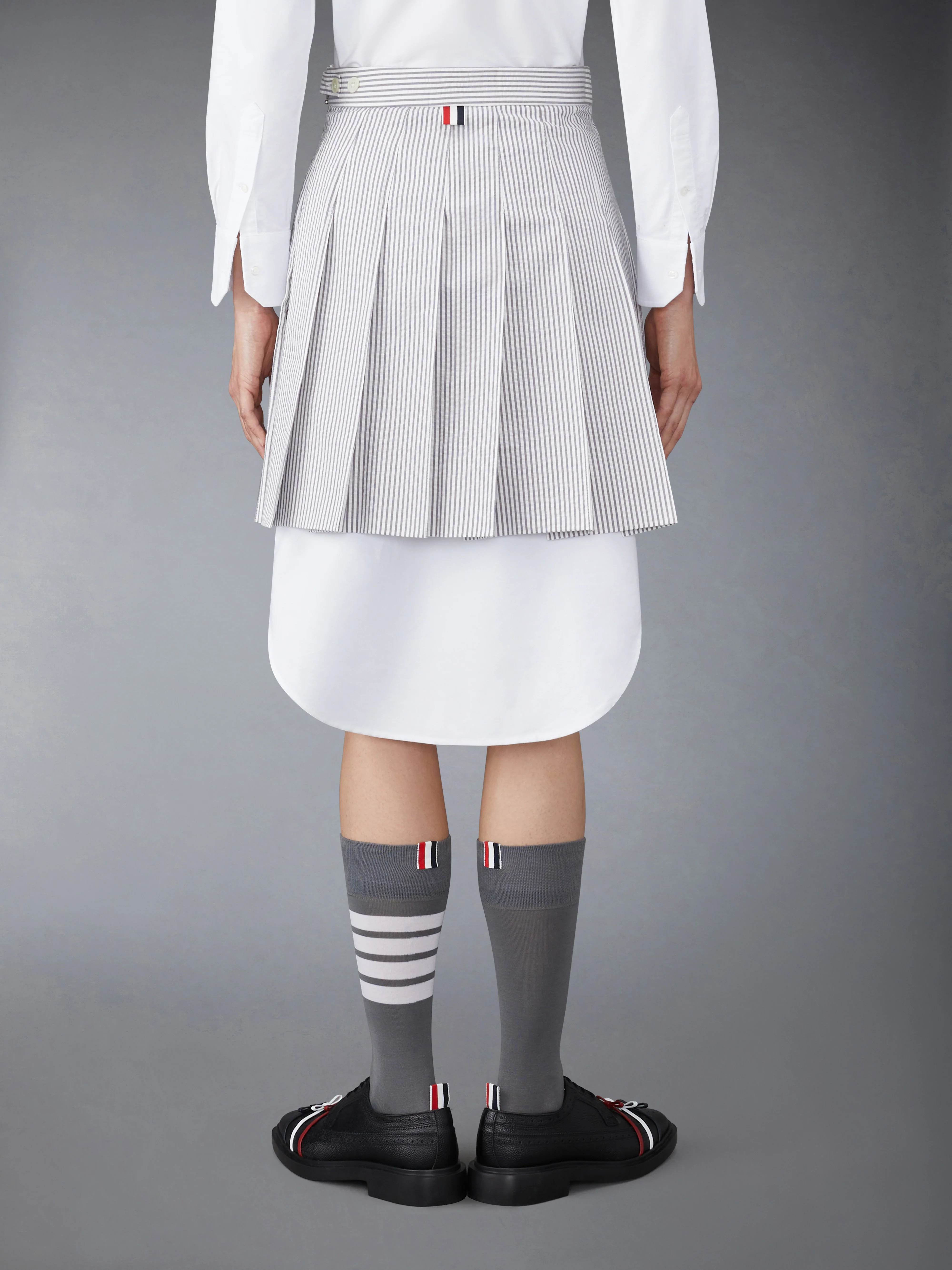 SEERSUCKER PLEATED MINI SKIRT - Image 3