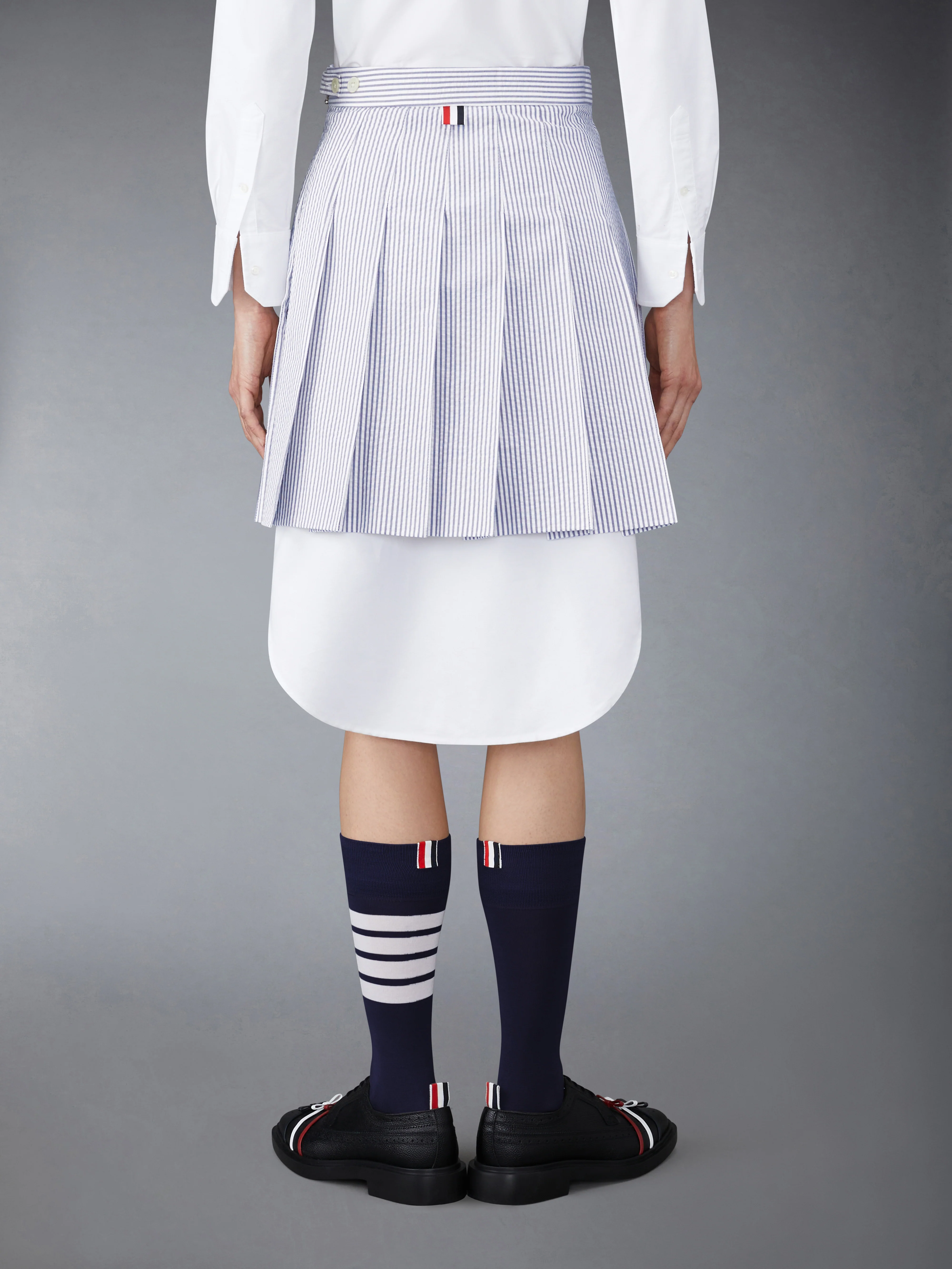 SEERSUCKER PLEATED MINI SKIRT - Image 3