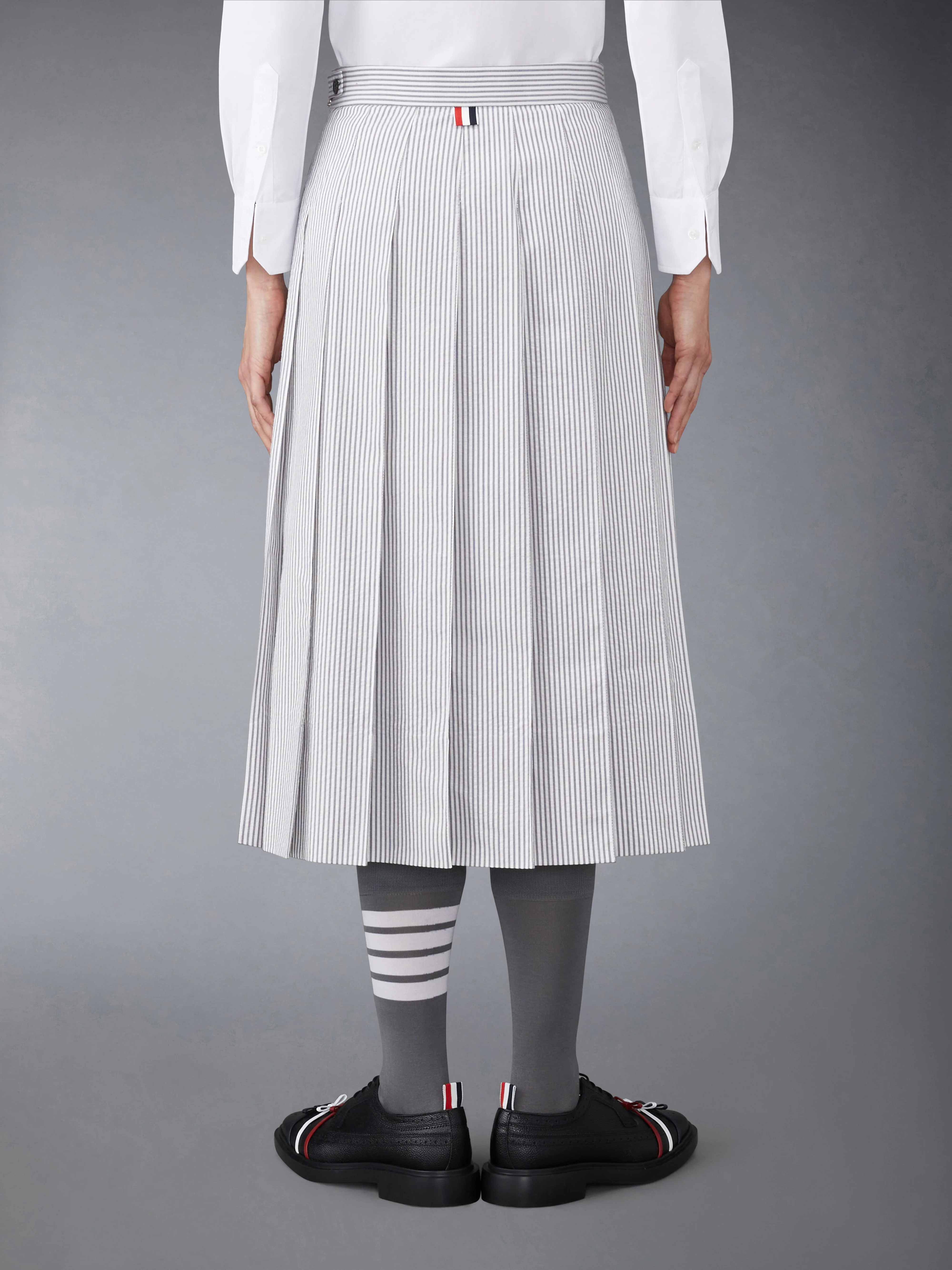 SEERSUCKER PLEATED SKIRT - Image 3