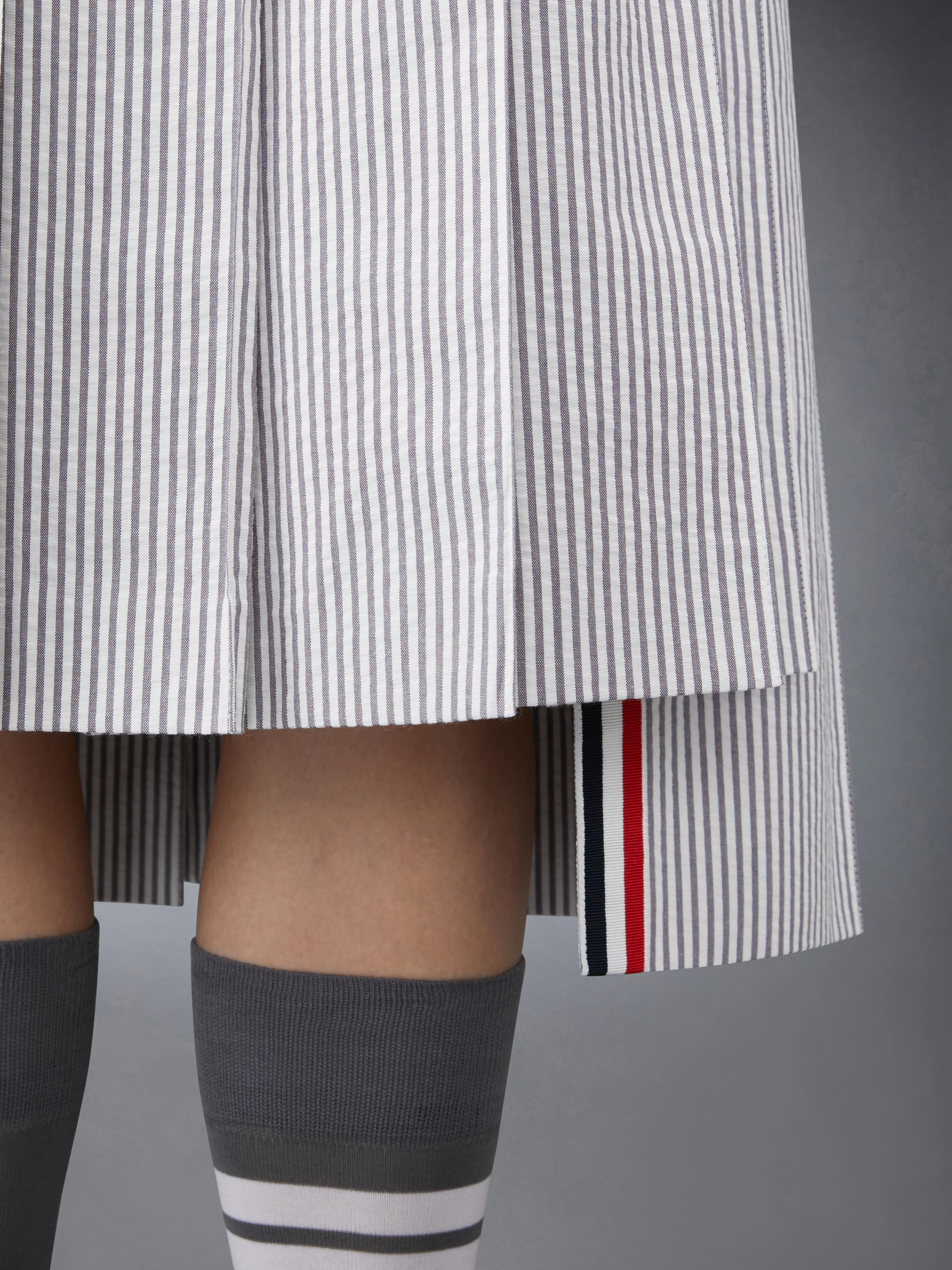 SEERSUCKER PLEATED SKIRT - Image 5