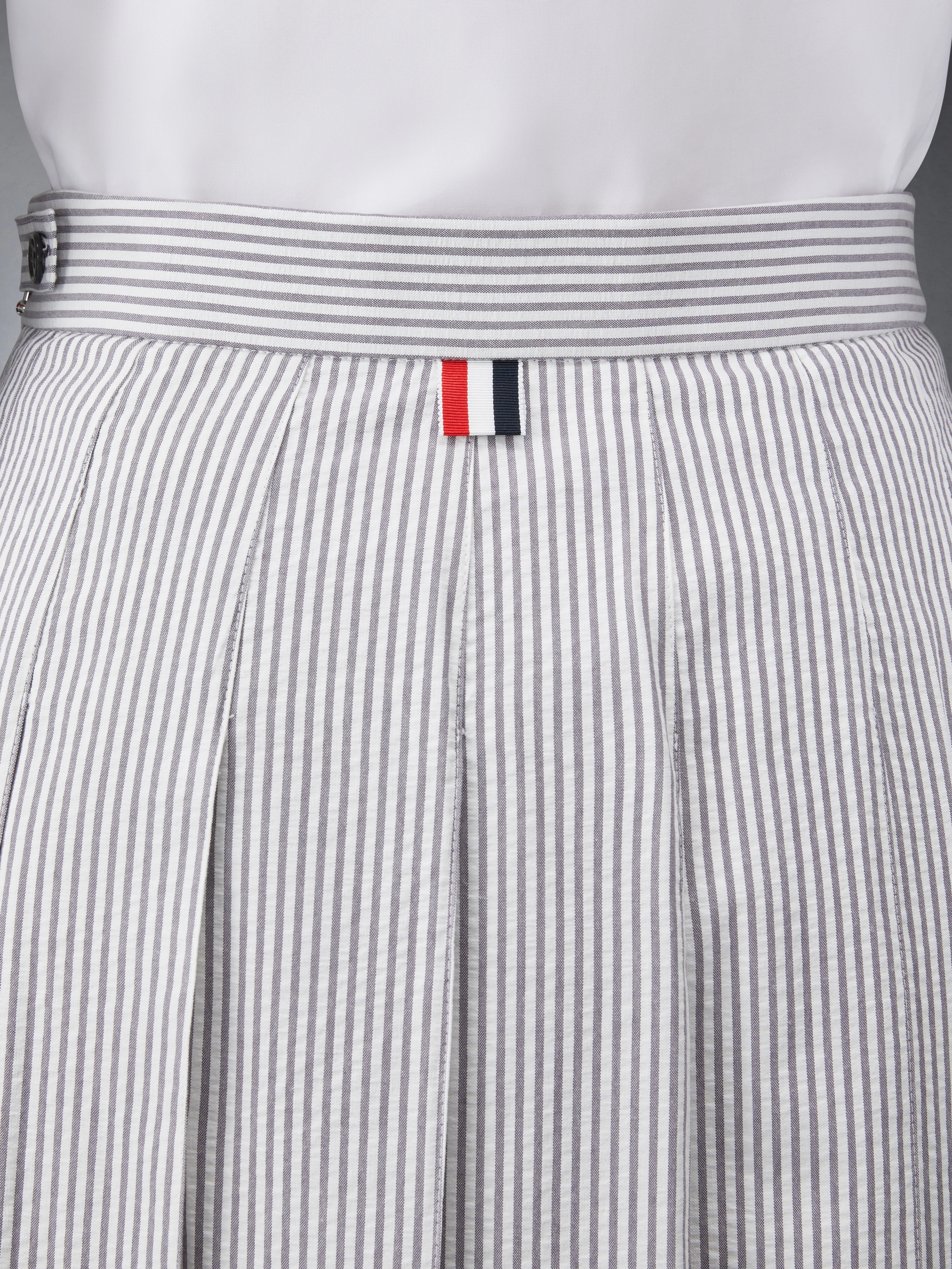 SEERSUCKER PLEATED SKIRT - Image 6