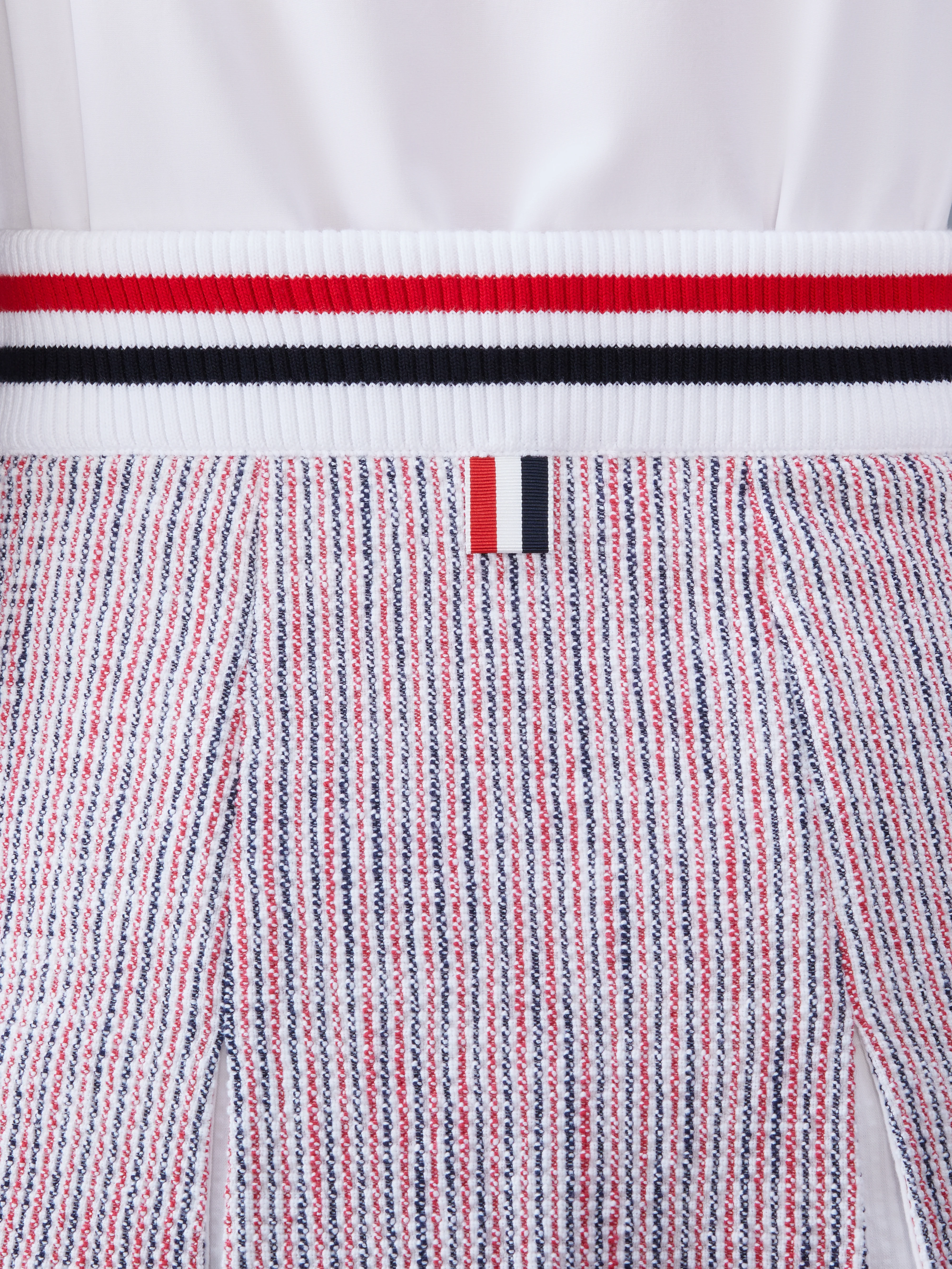 SEERSUCKER TWEED BOX PLEAT MINI SKIRT - Image 6