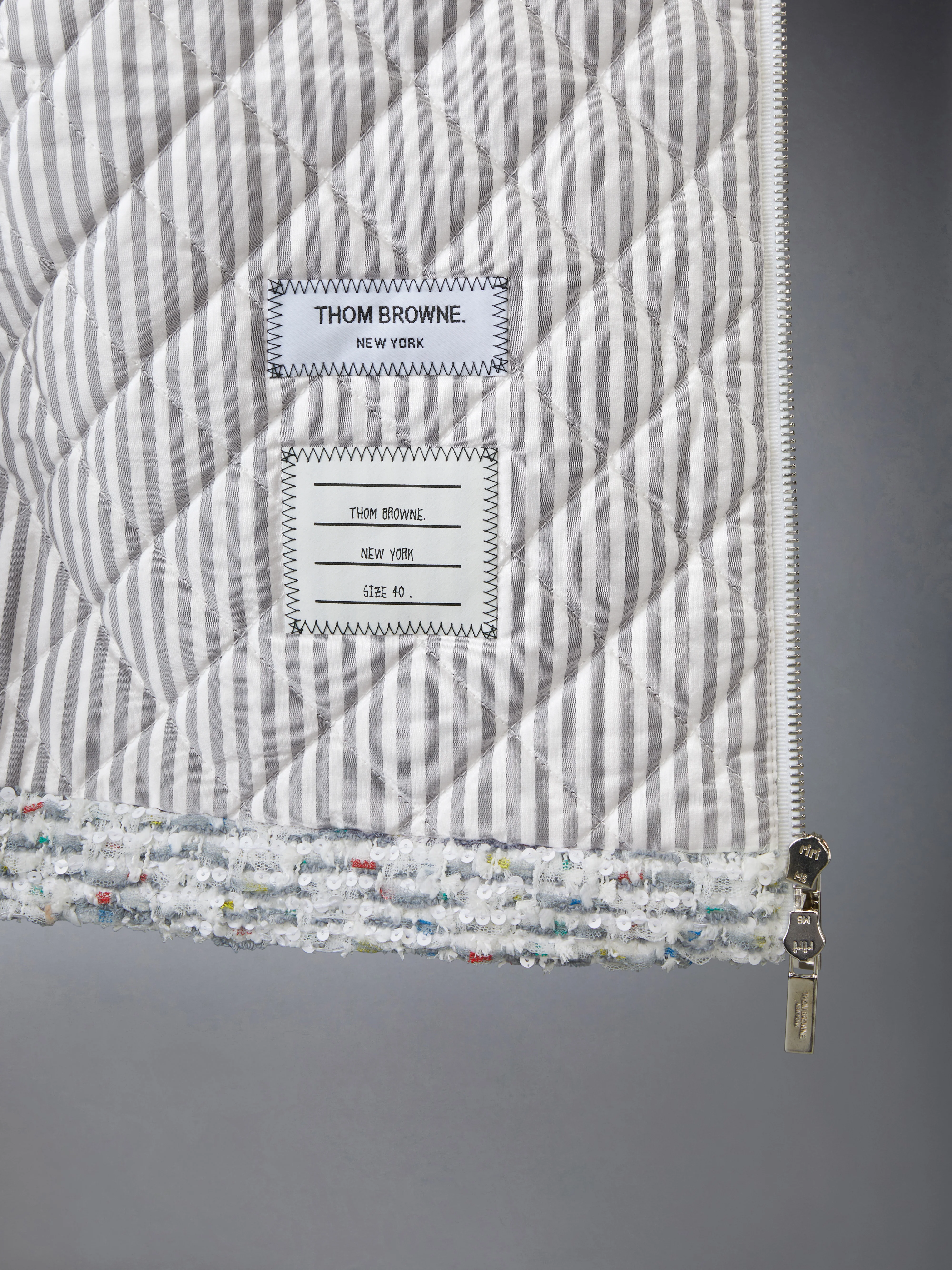 SEQUIN TWEED GOLF JACKET - Image 4