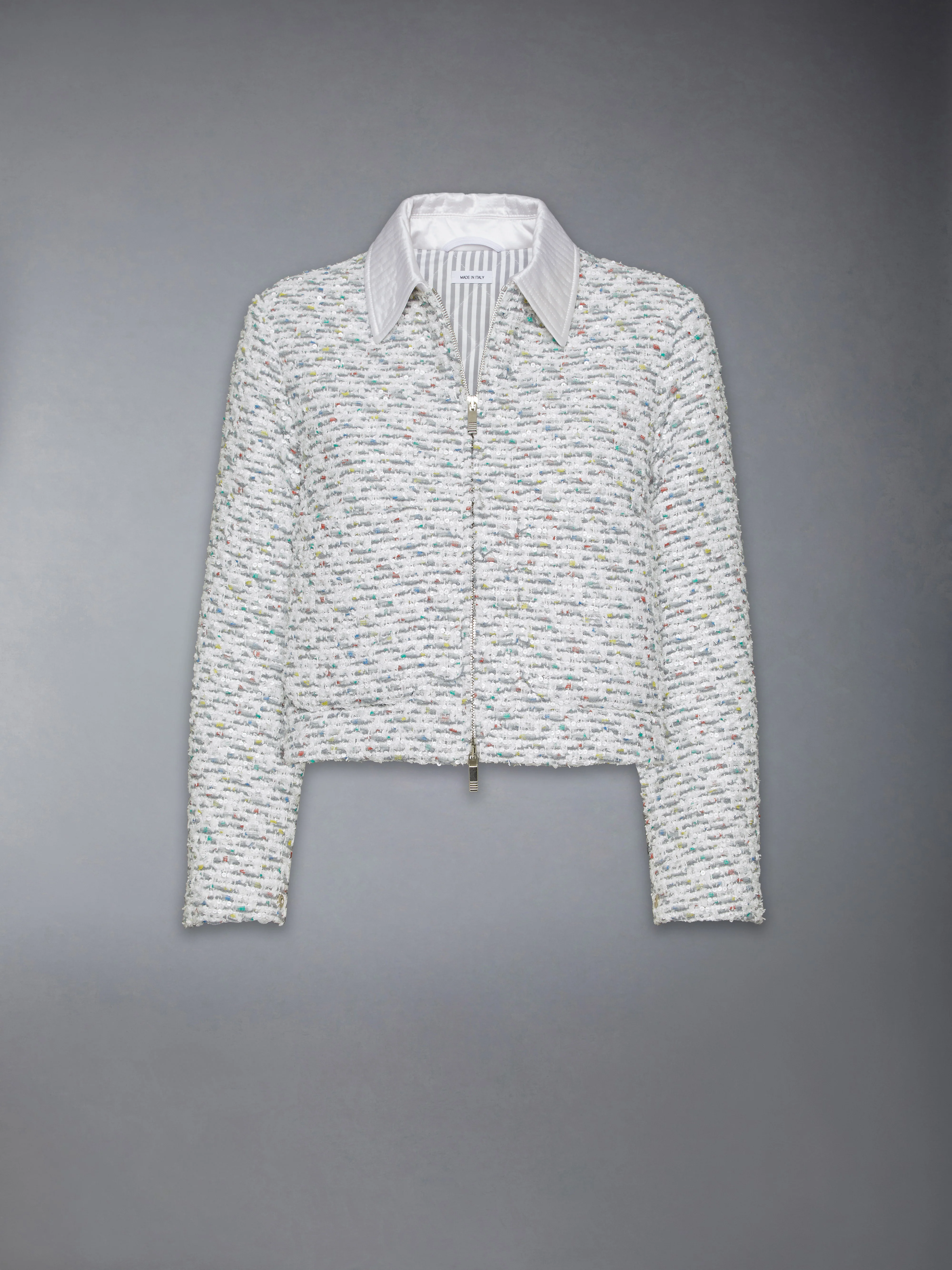 SEQUIN TWEED GOLF JACKET - Image 6