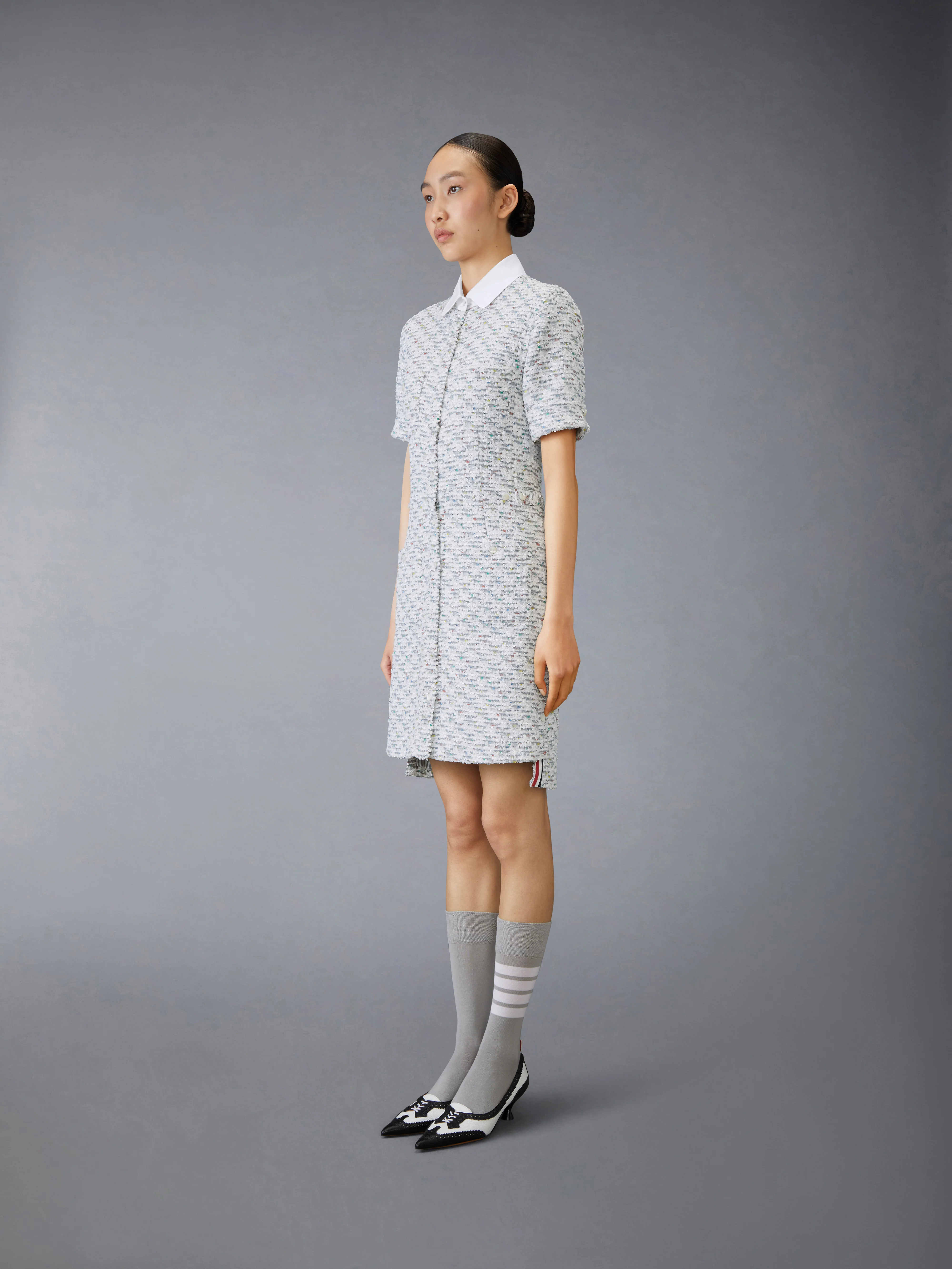 SEQUIN TWEED PATCH POCKET DRESS - Image 2
