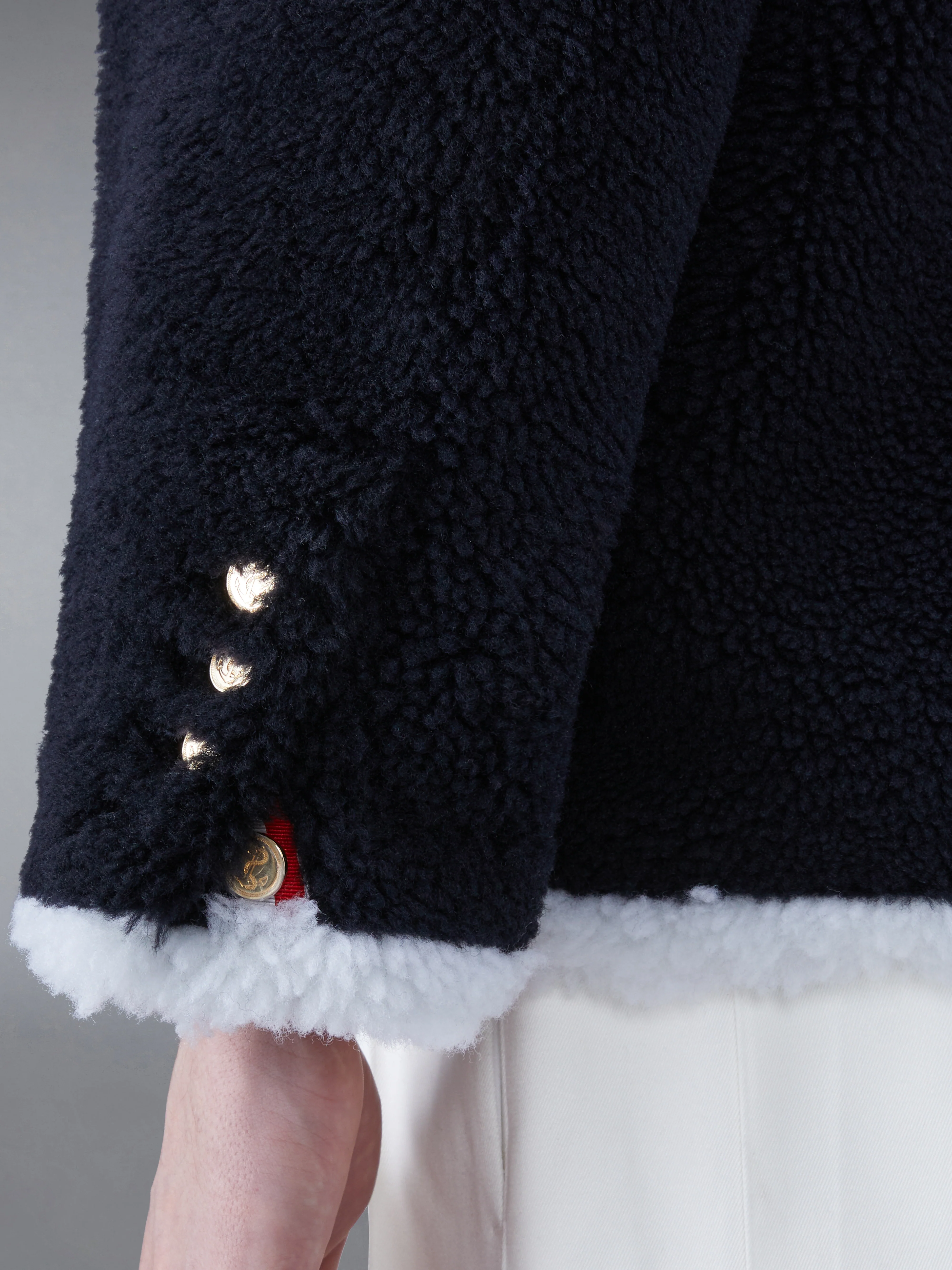 SHEARLING 4-BAR SACK JACKET - Image 4