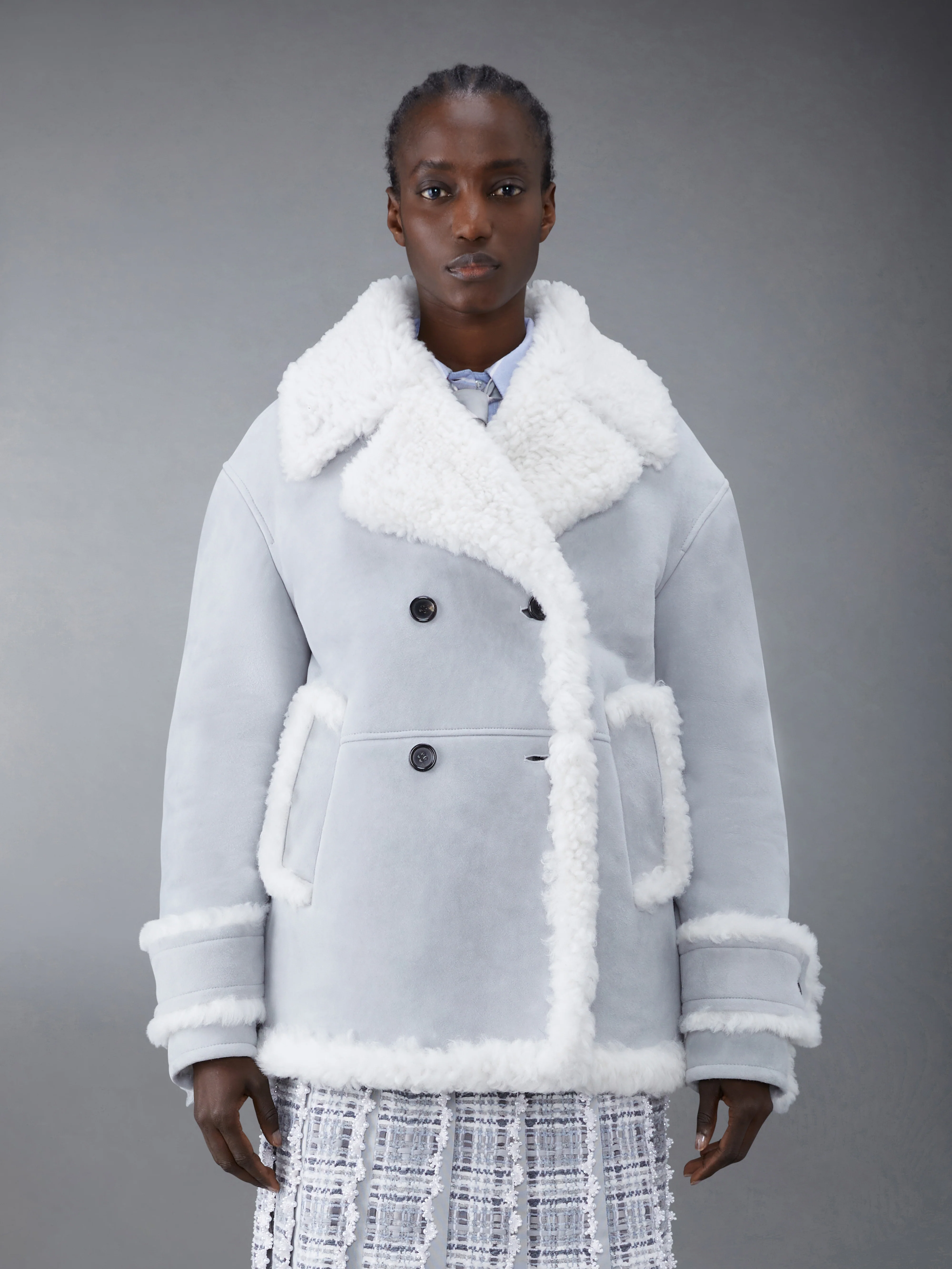 Shearling Pea Coat