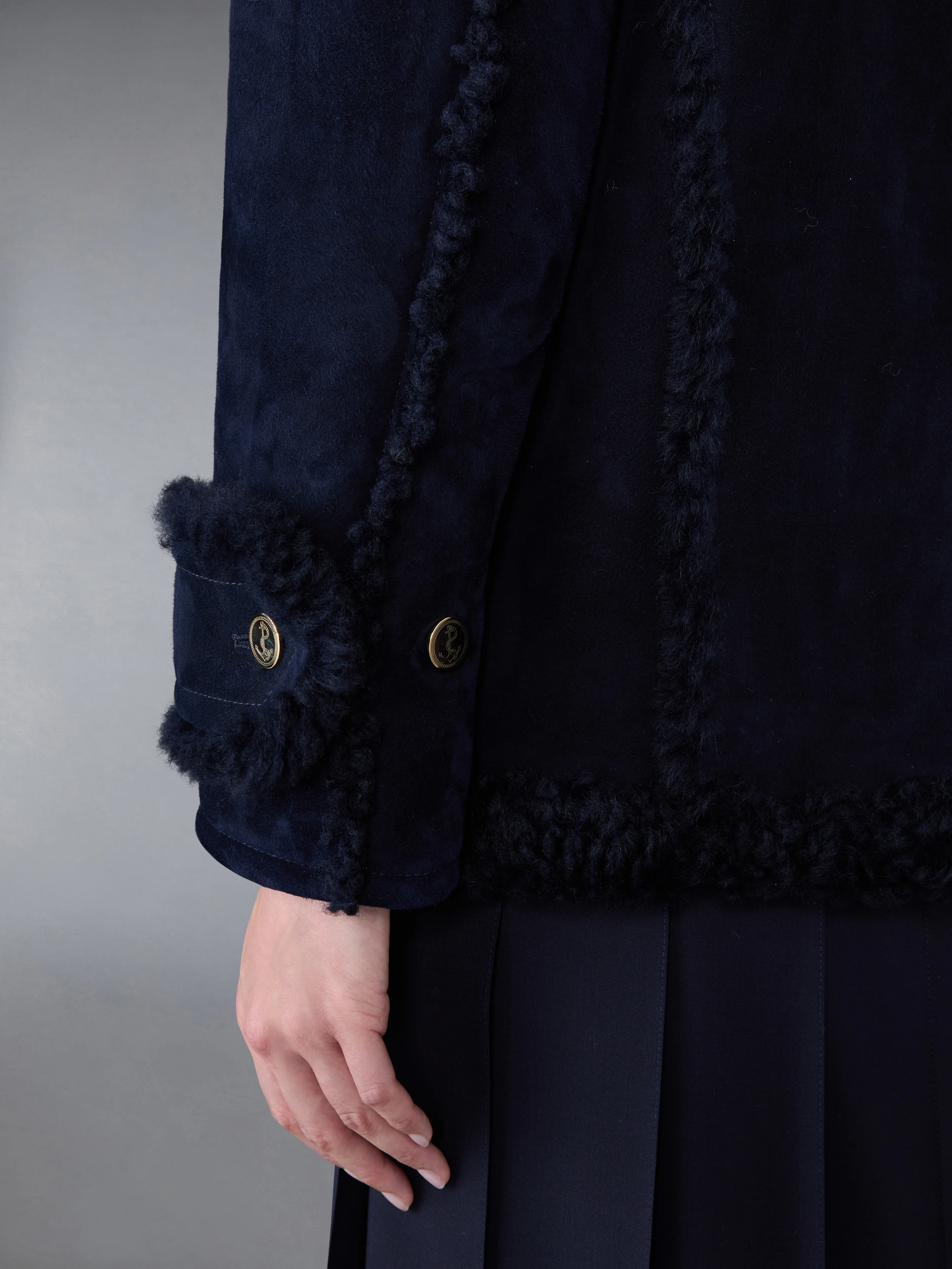 Shearling Pea Coat - Image 6