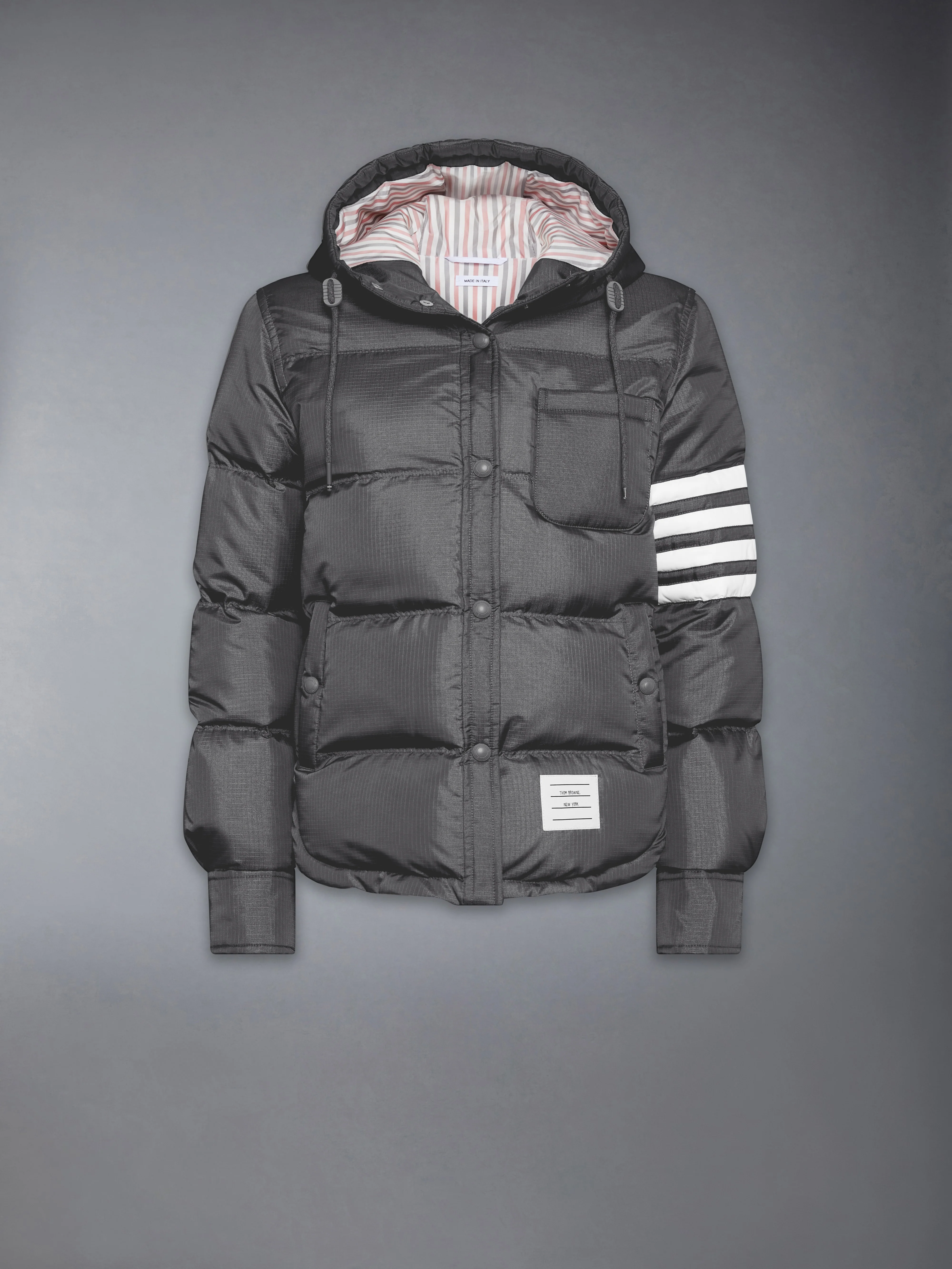 SHINY RIPSTOP LIGHTWEIGHT DOWN FILLED 4-BAR JACKET - Image 7