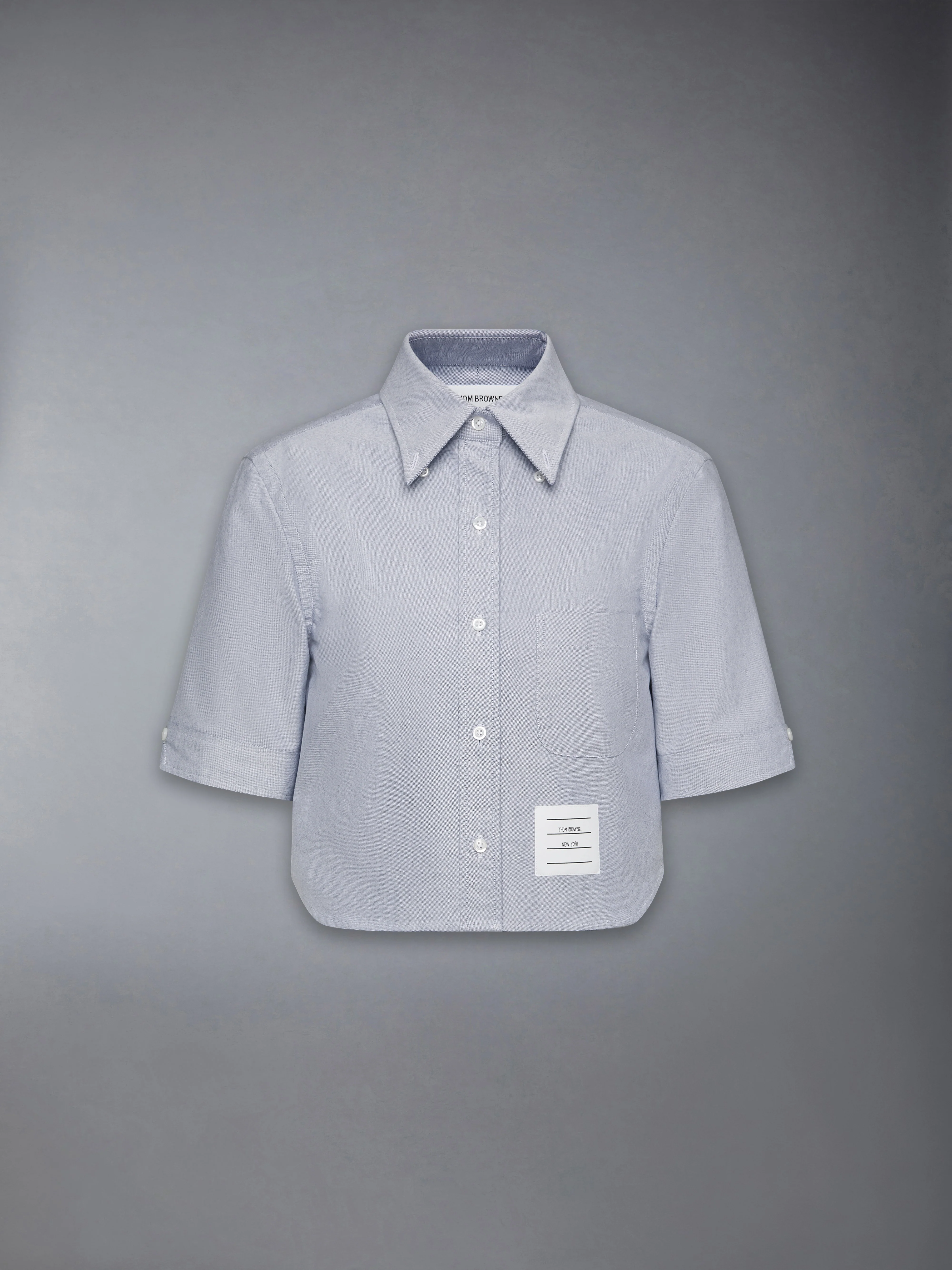 SHORT SLEEVE CROPPED OXFORD SHIRT - Image 6
