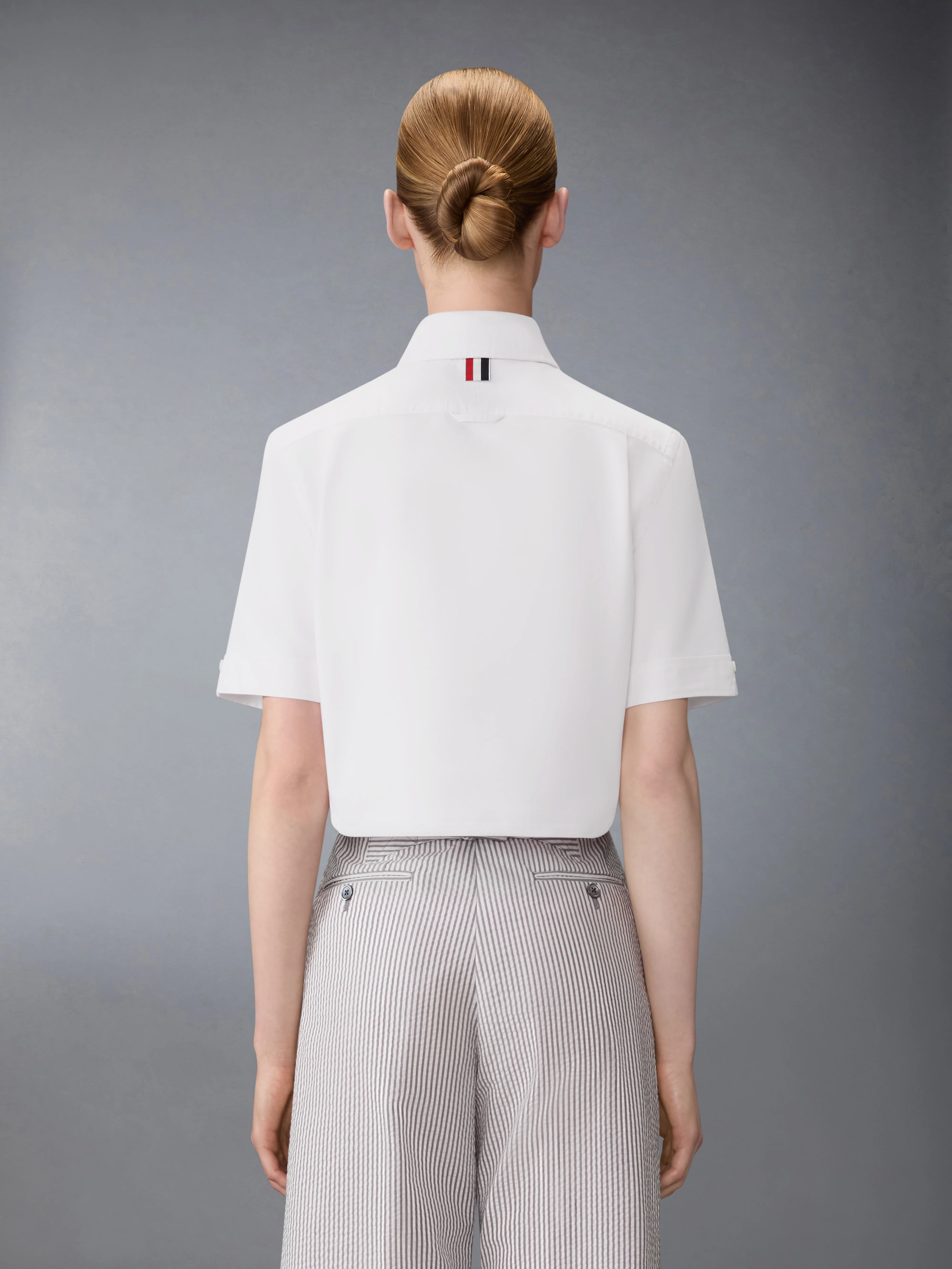 SHORT SLEEVE CROPPED OXFORD SHIRT - Image 2