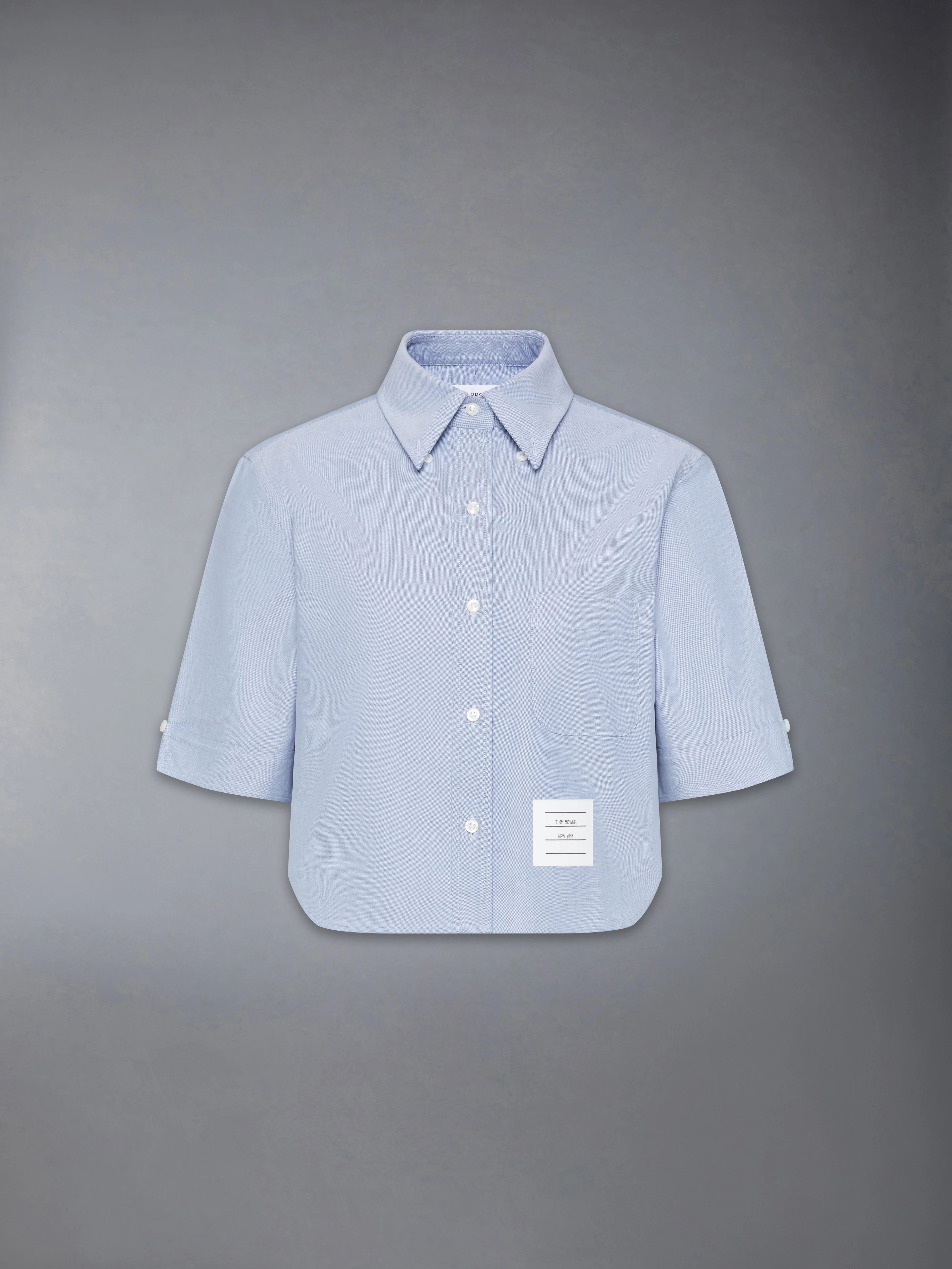 SHORT SLEEVE CROPPED OXFORD SHIRT - Image 6