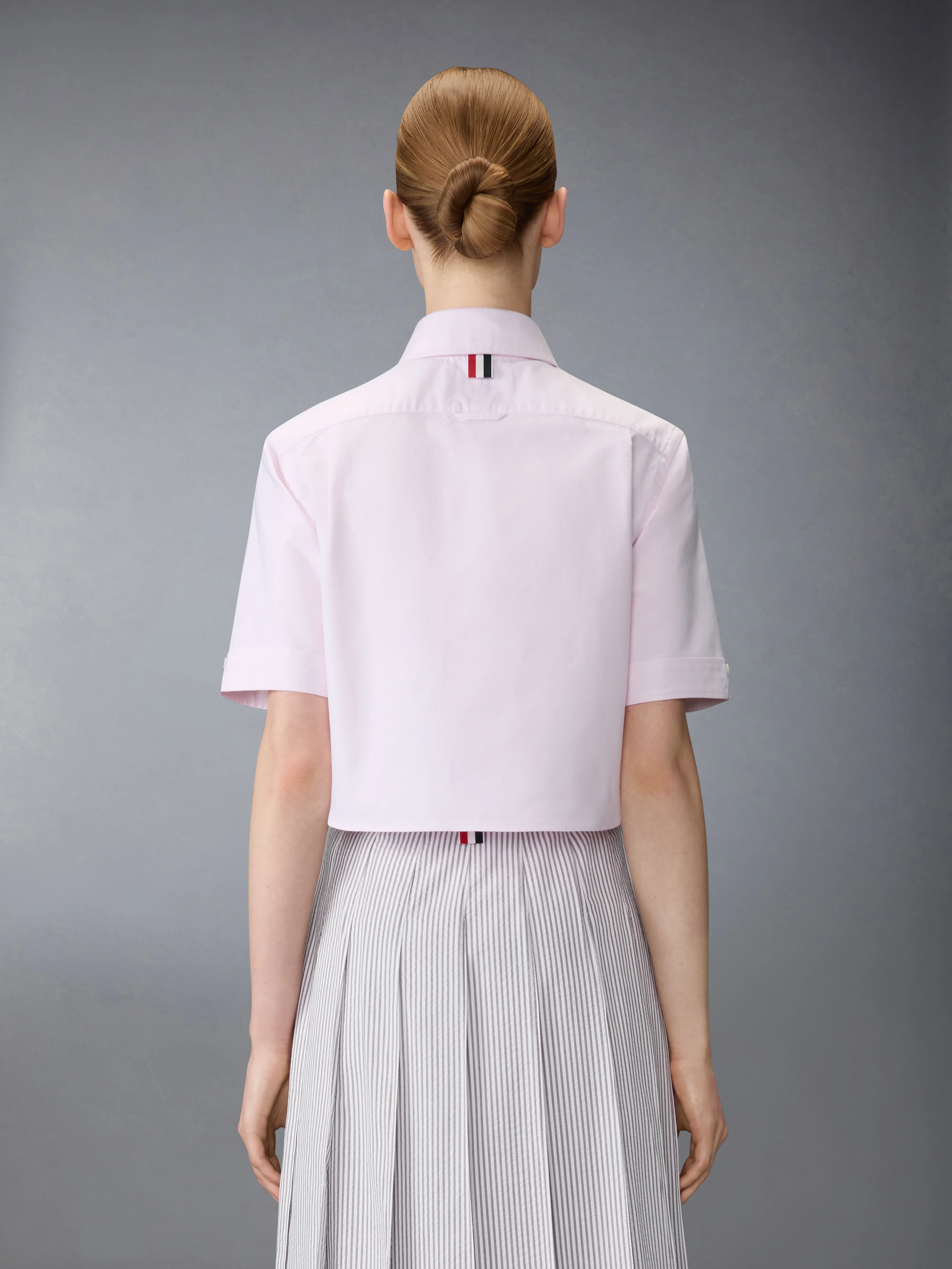 SHORT SLEEVE CROPPED OXFORD SHIRT - Image 2