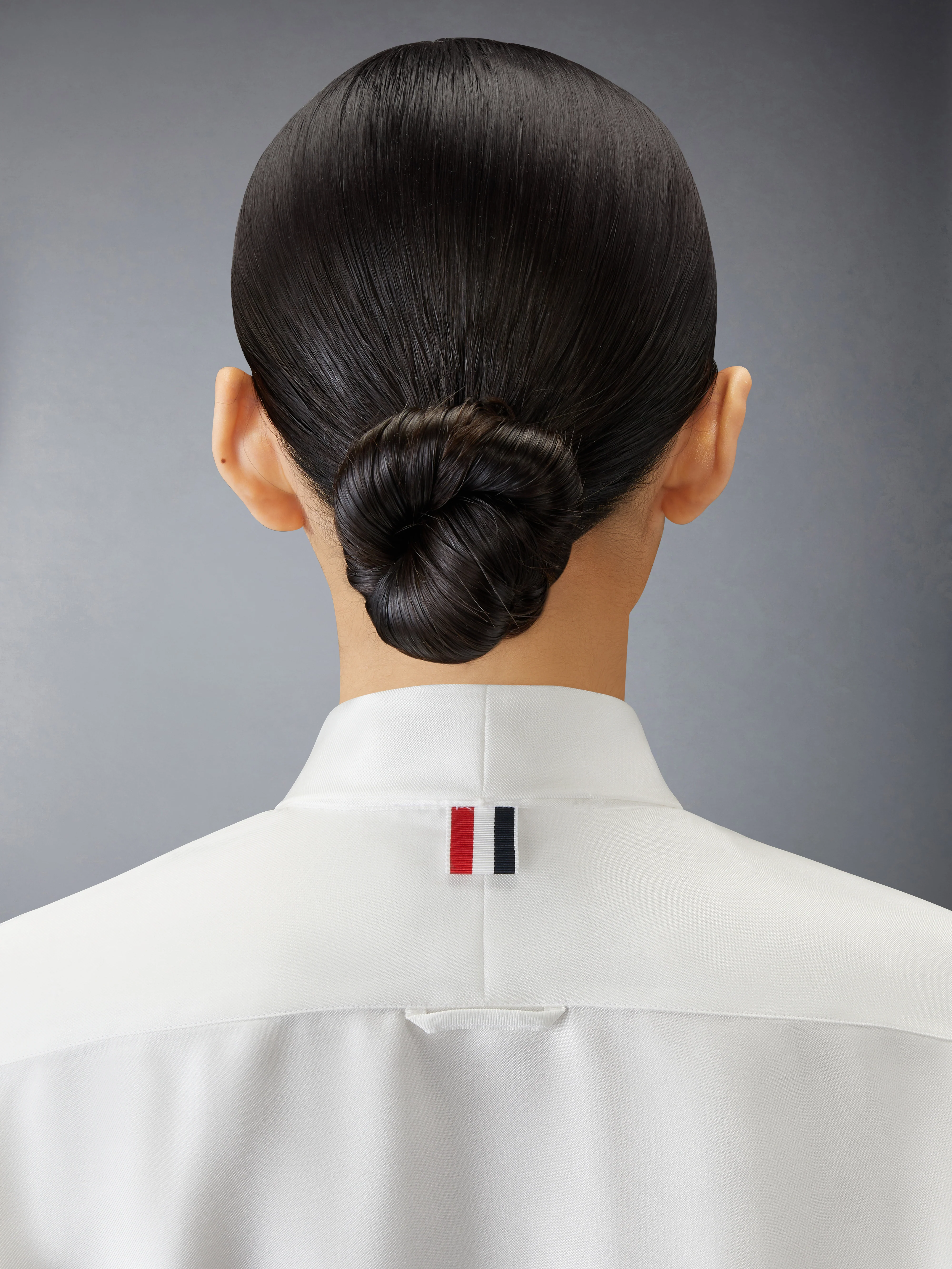SILK TWILL BOW COLLAR BLOUSE - Image 6