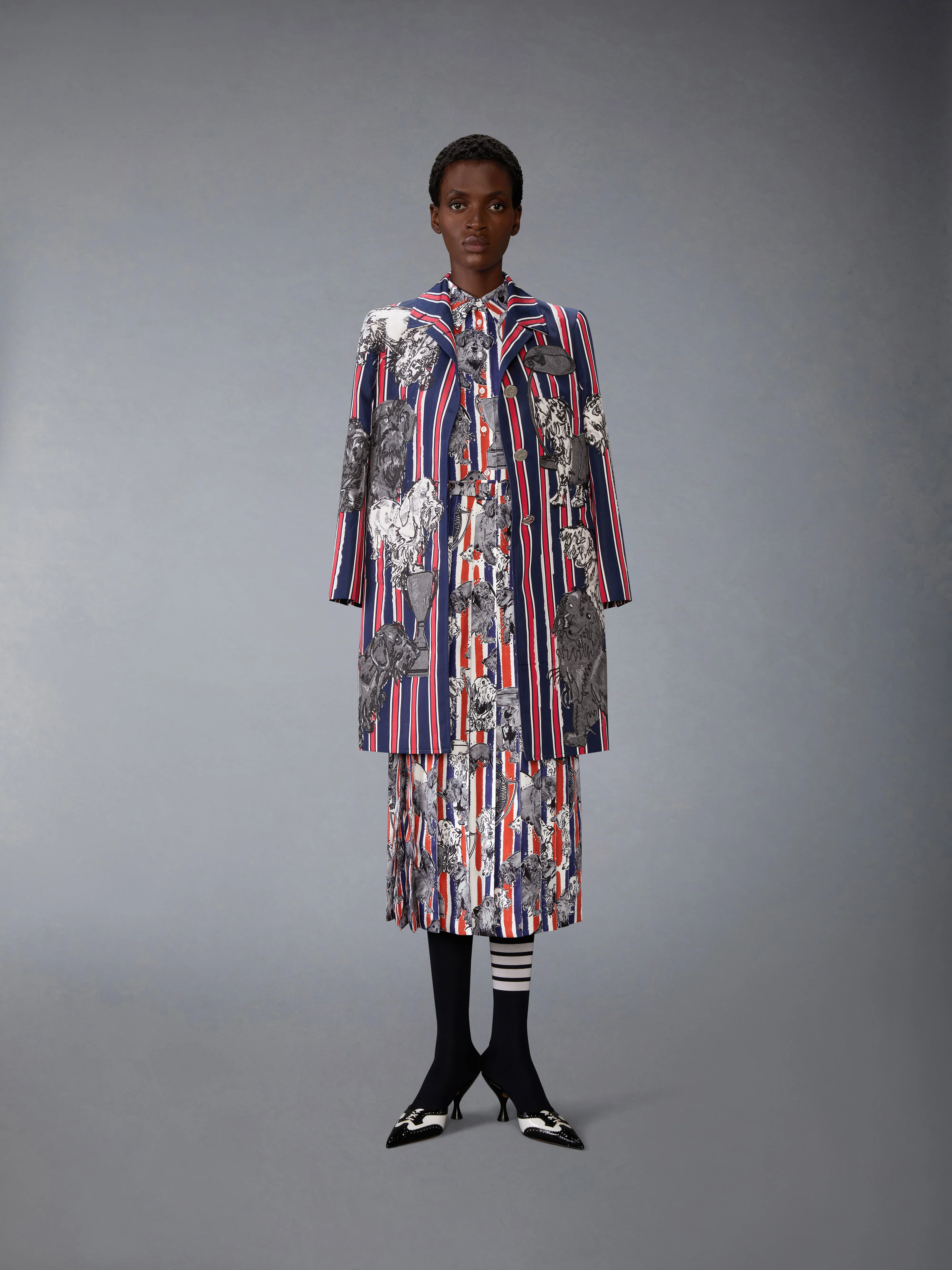 SILK TWILL HECTOR PLEATED DRESS - Image 4