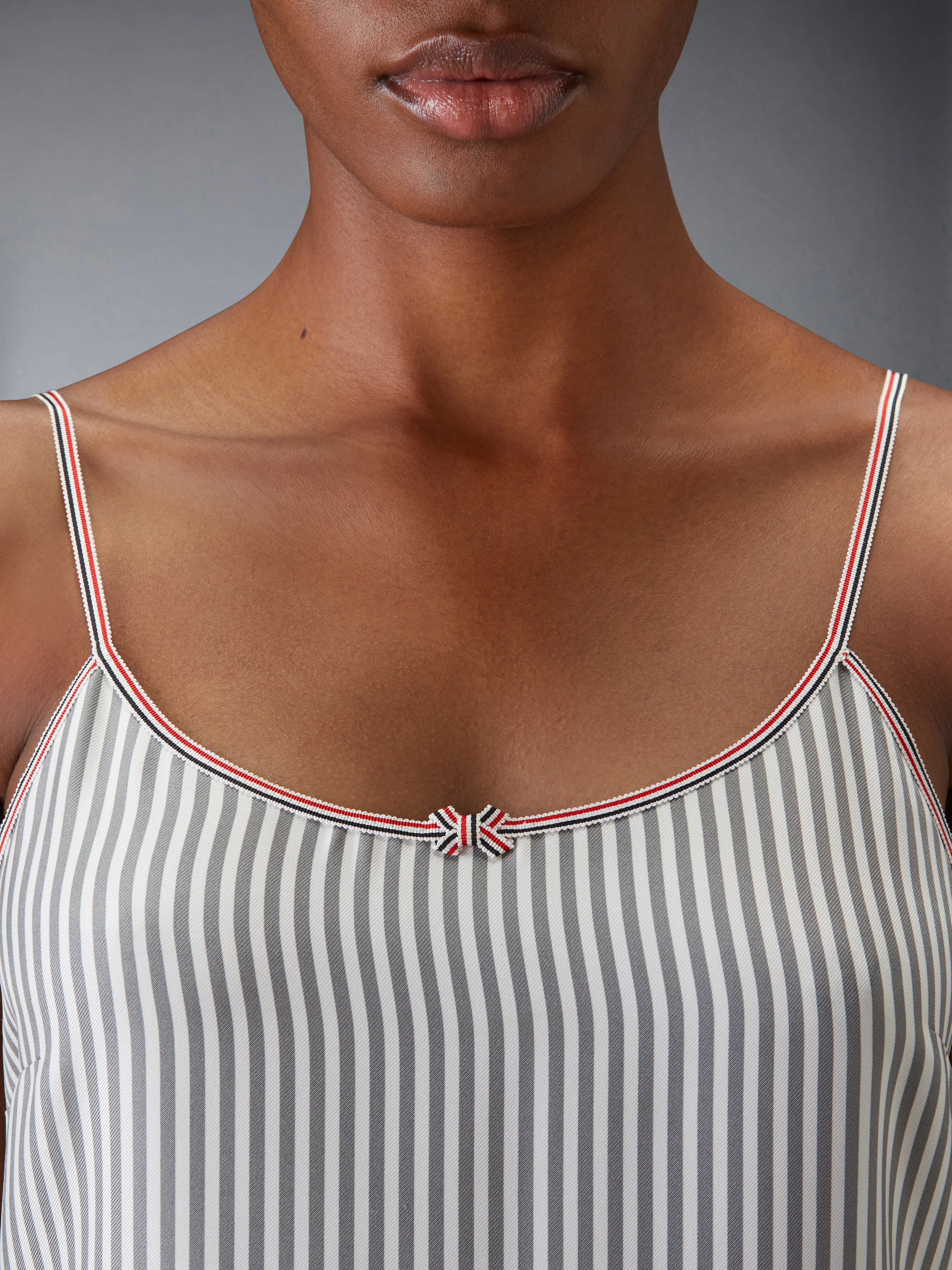 SILK TWILL MINI PLEATED SLIP DRESS - Image 6