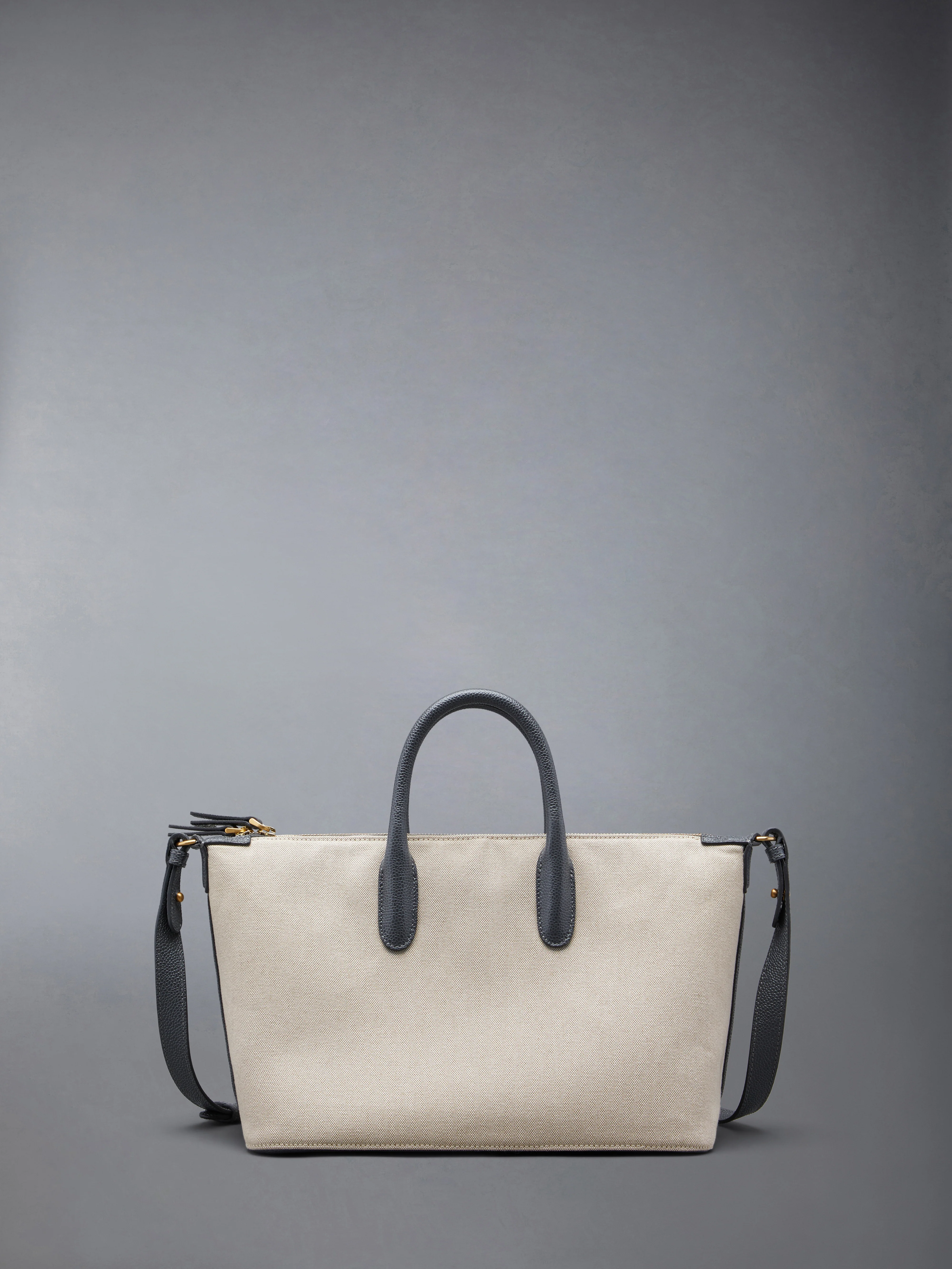 SMALL DUFFLE IN SALT AND PEPPER COTTON CANVAS - Image 4