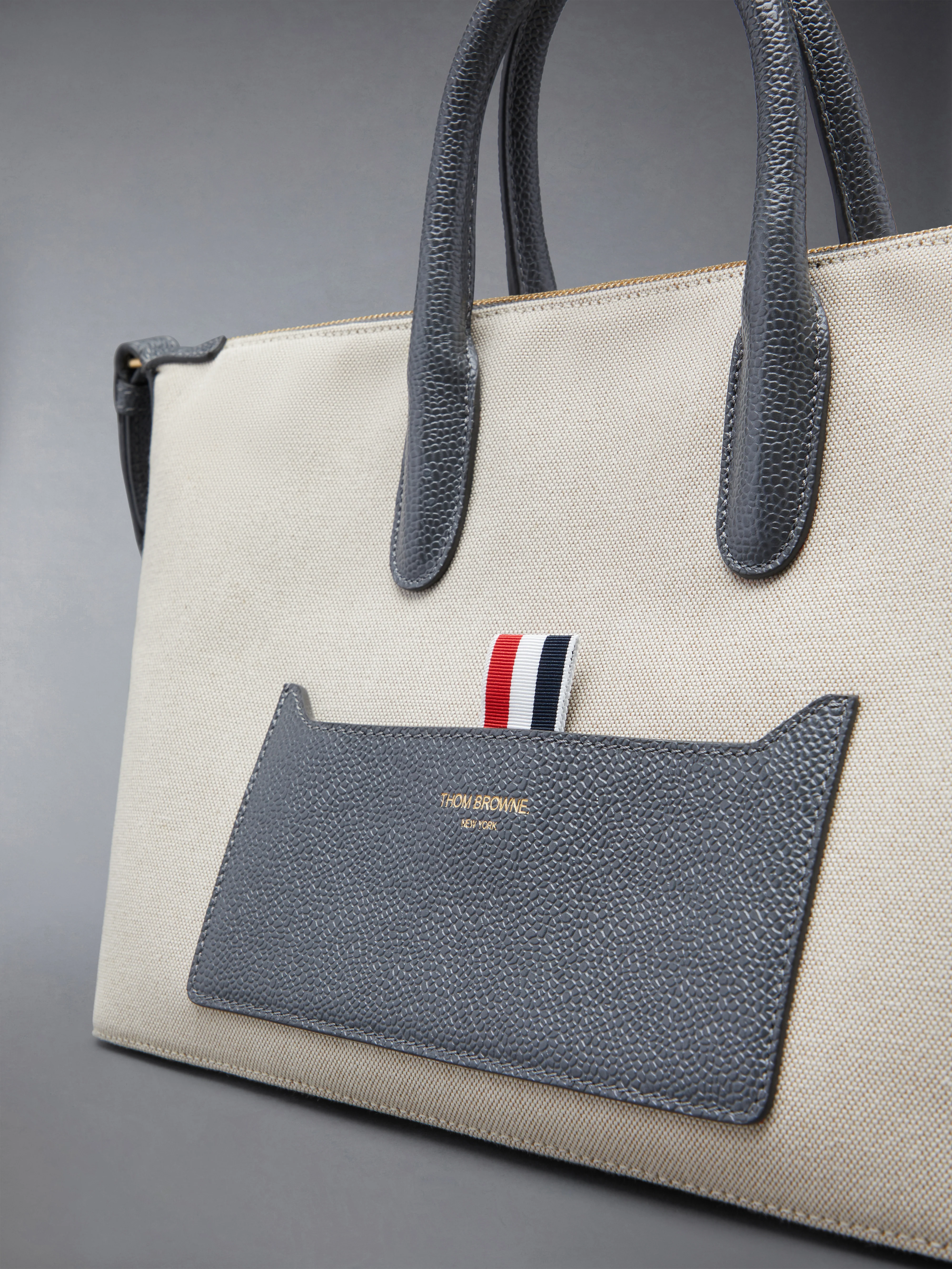 SMALL DUFFLE IN SALT AND PEPPER COTTON CANVAS - Image 6