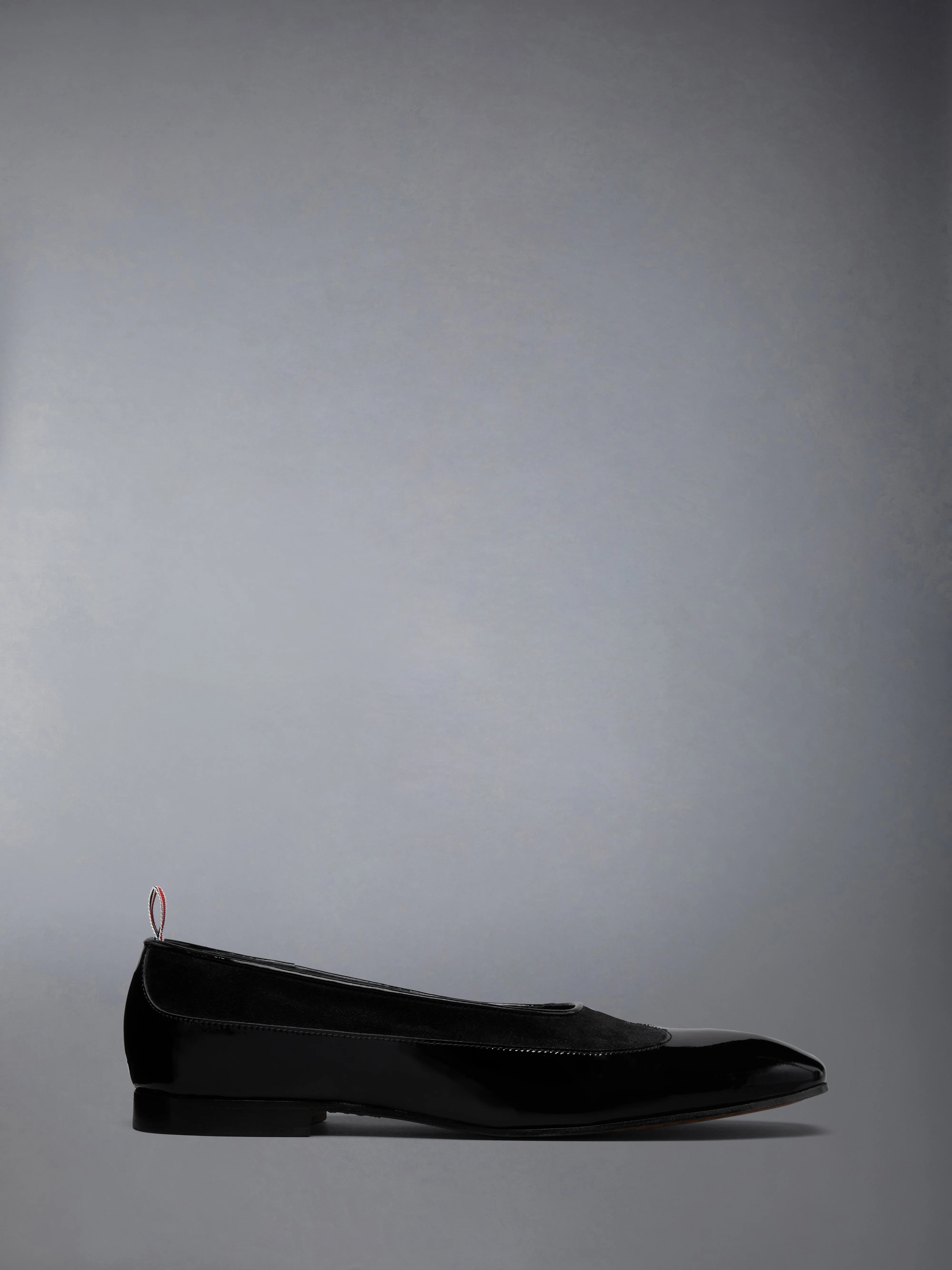 SOFT PATENT CALF SUEDE OPERA BALLERINA